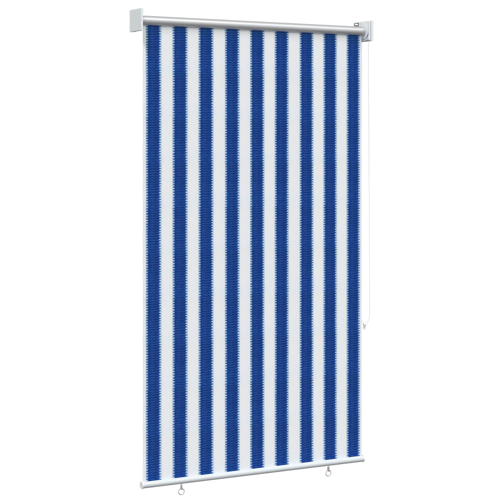 Tenda a Rullo Esterno Blocco UV 90% Strisce Blu e Bianche HDPE