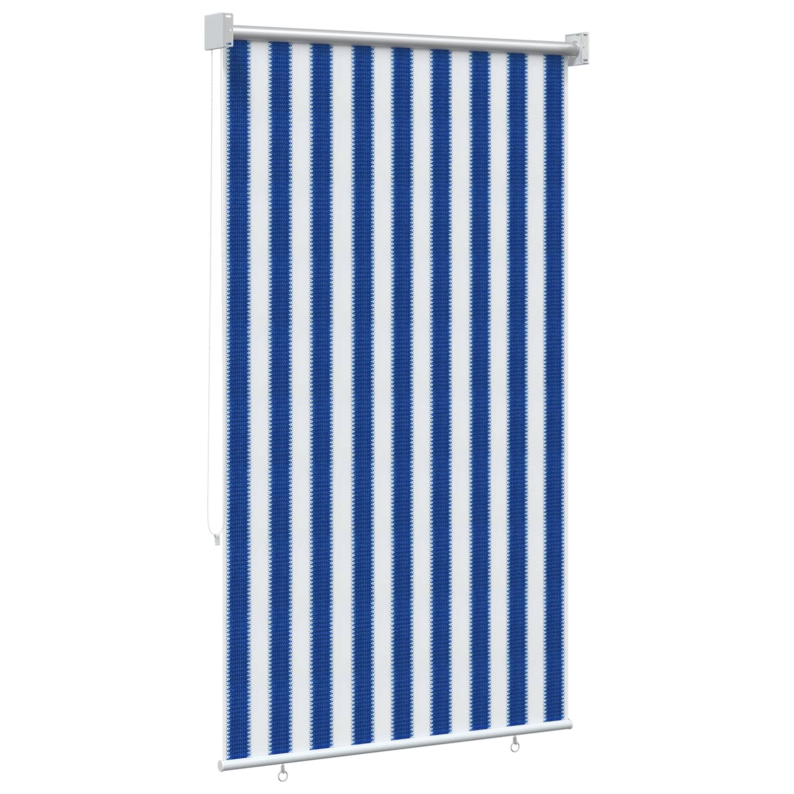 Tenda a Rullo Esterno Blocco UV 90% Strisce Blu e Bianche HDPE