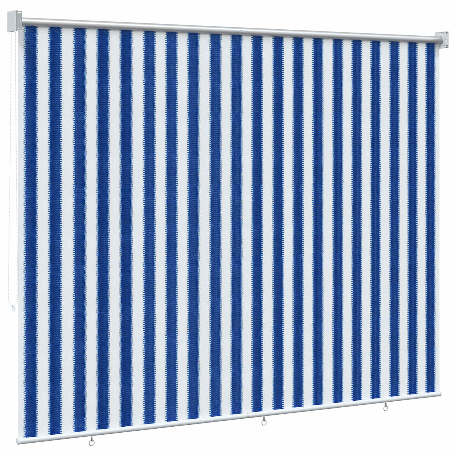 Tenda a Rullo Esterno Blocco UV 90% Strisce Blu e Bianche HDPE