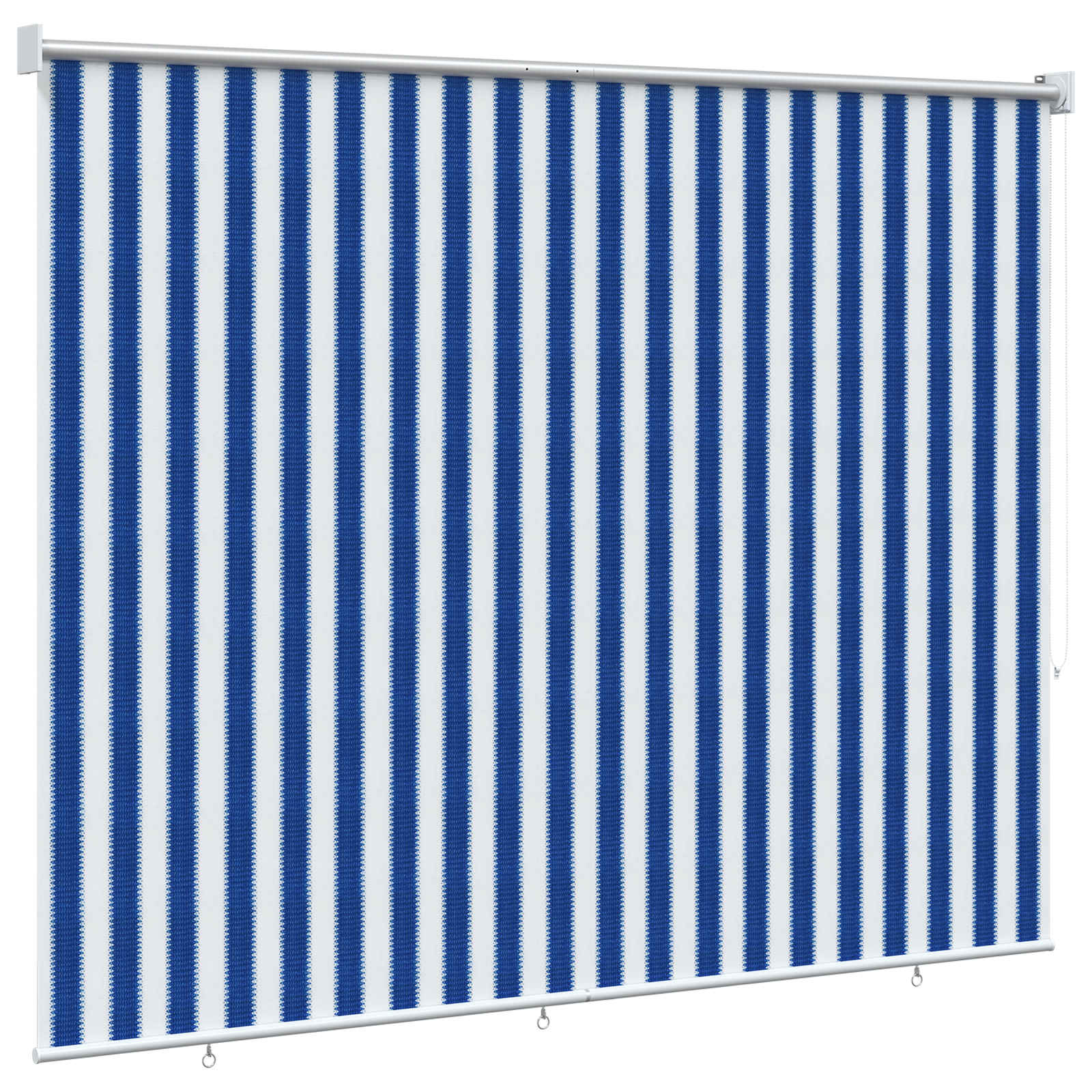 Tenda a Rullo Esterno Blocco UV 90% Strisce Blu e Bianche HDPE