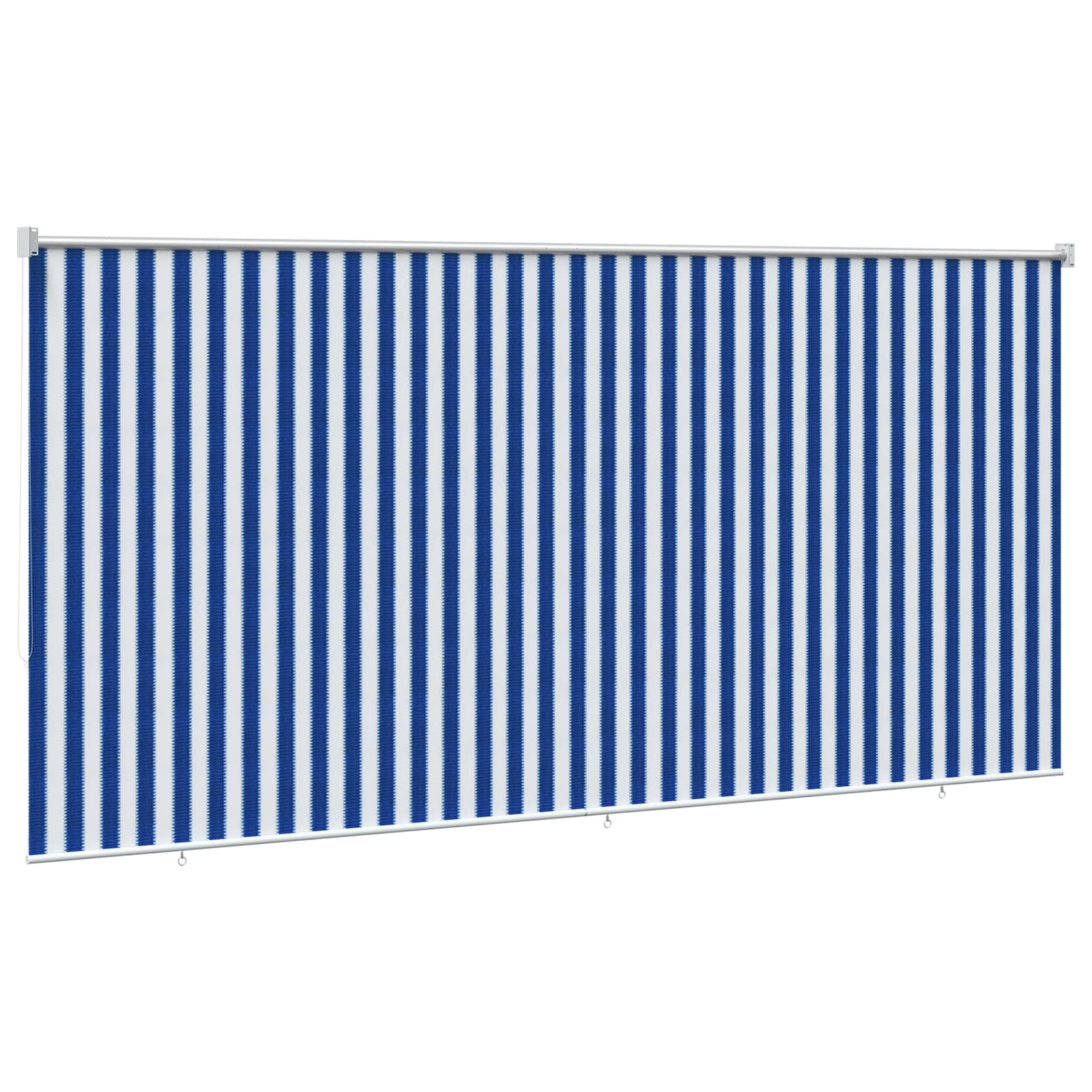 Tenda a Rullo Esterno Blocco UV 90% Strisce Blu e Bianche HDPE