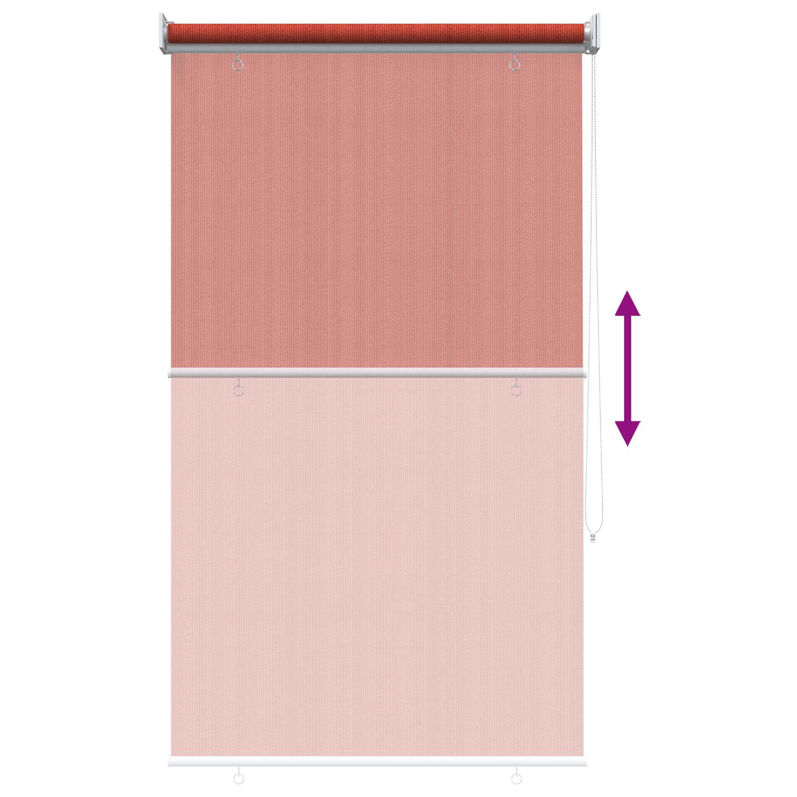 Tenda a Rullo Esterno Blocco UV 90% Terracotta 60 x 140 cm HDPE