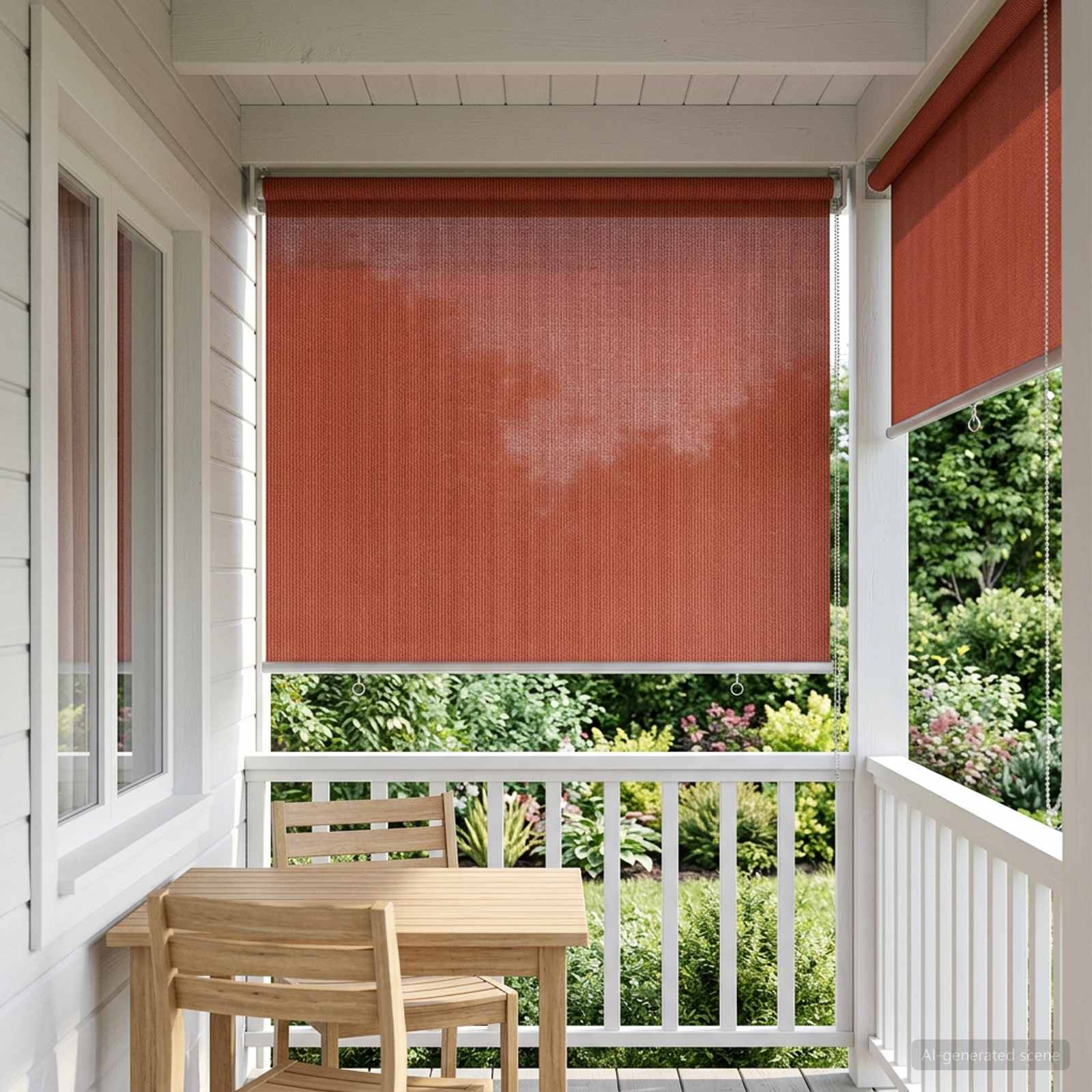 Tenda a Rullo Esterno Blocco UV 90% Terracotta 100 x 140 cm