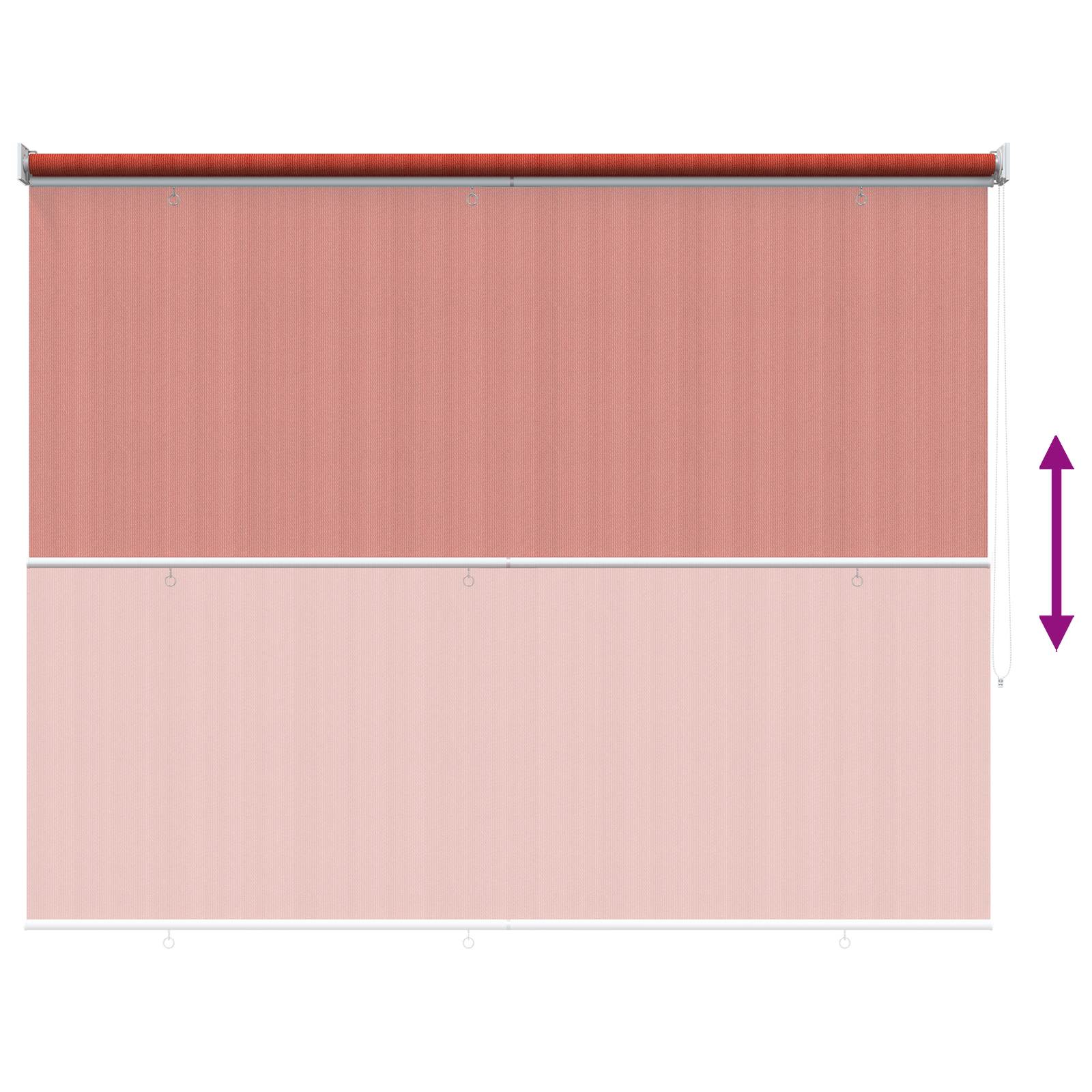 Tenda a Rullo Esterno Blocco UV 90% Terracotta 200 x 140 cm
