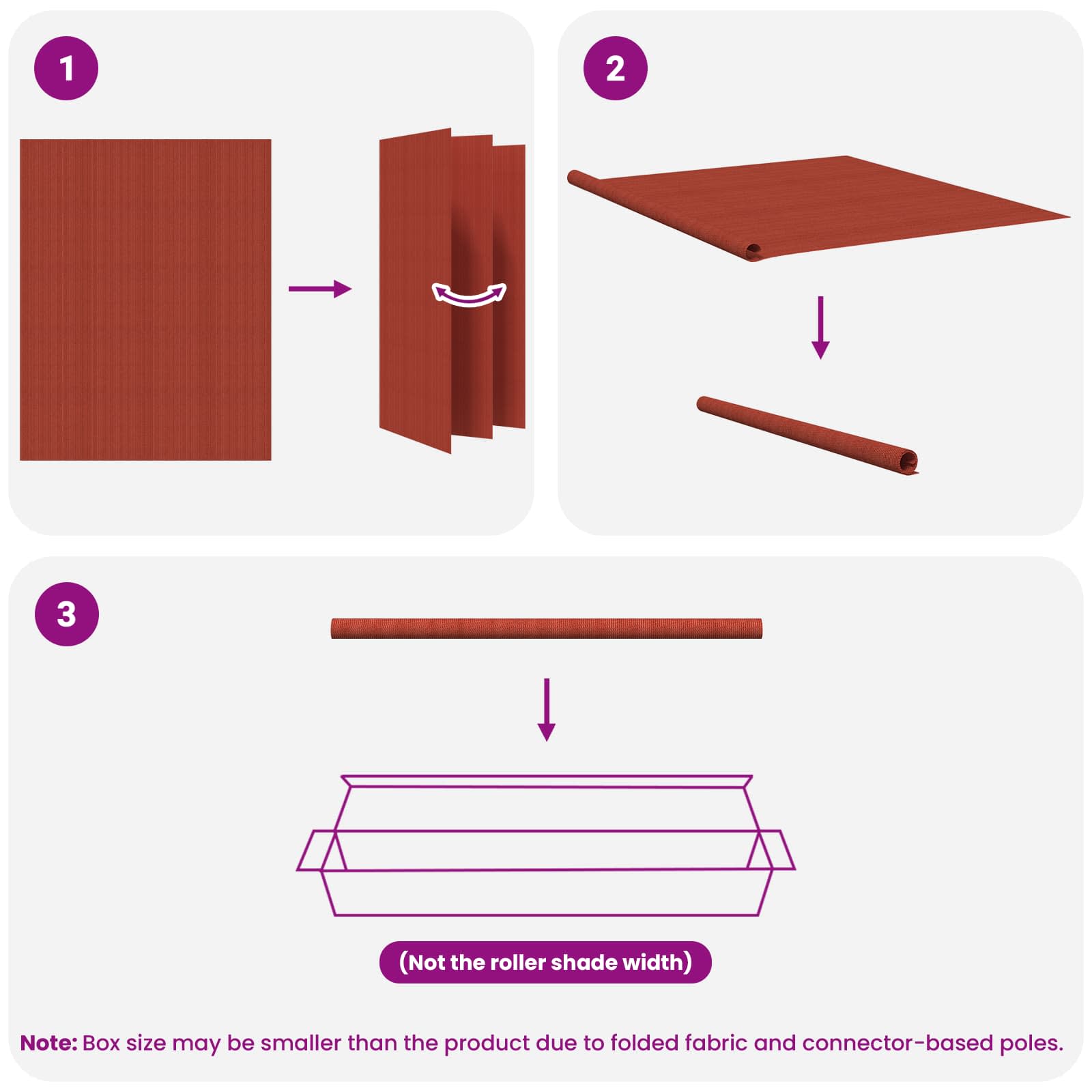Tenda a Rullo Esterno Blocco UV 90% Terracotta 240 x 140 cm
