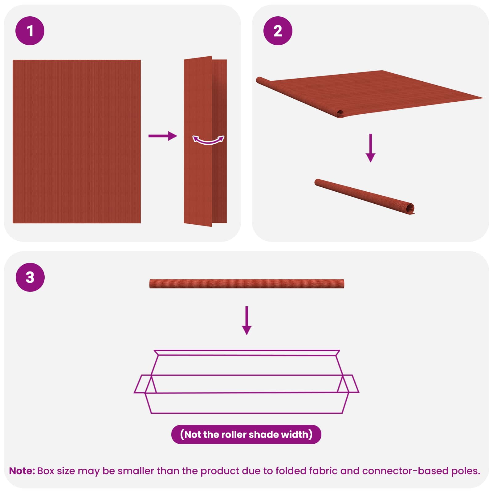 Tenda a Rullo Esterno Blocco UV 90% Terracotta 180 x 230 cm