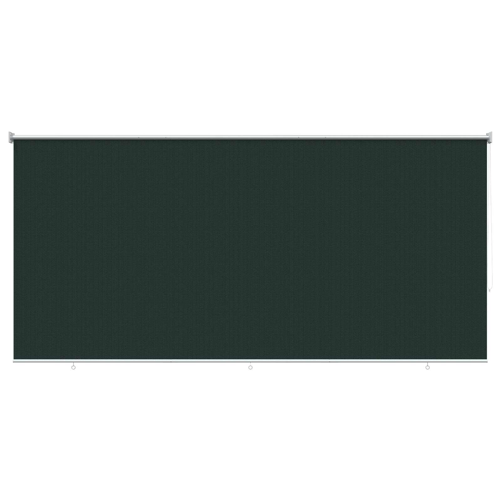 Tenda a Rullo Esterno Blocco UV 90% Verde Scuro 350 x 140 cm