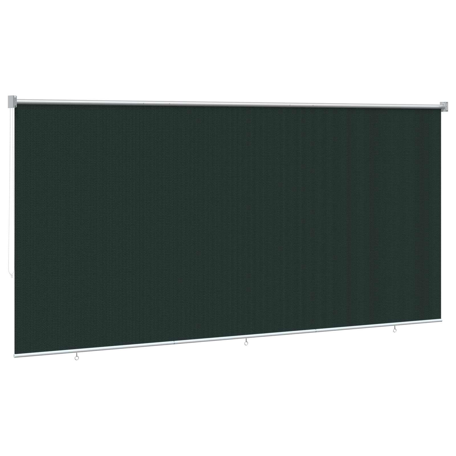 Tenda a Rullo Esterno Blocco UV 90% Verde Scuro 350 x 140 cm