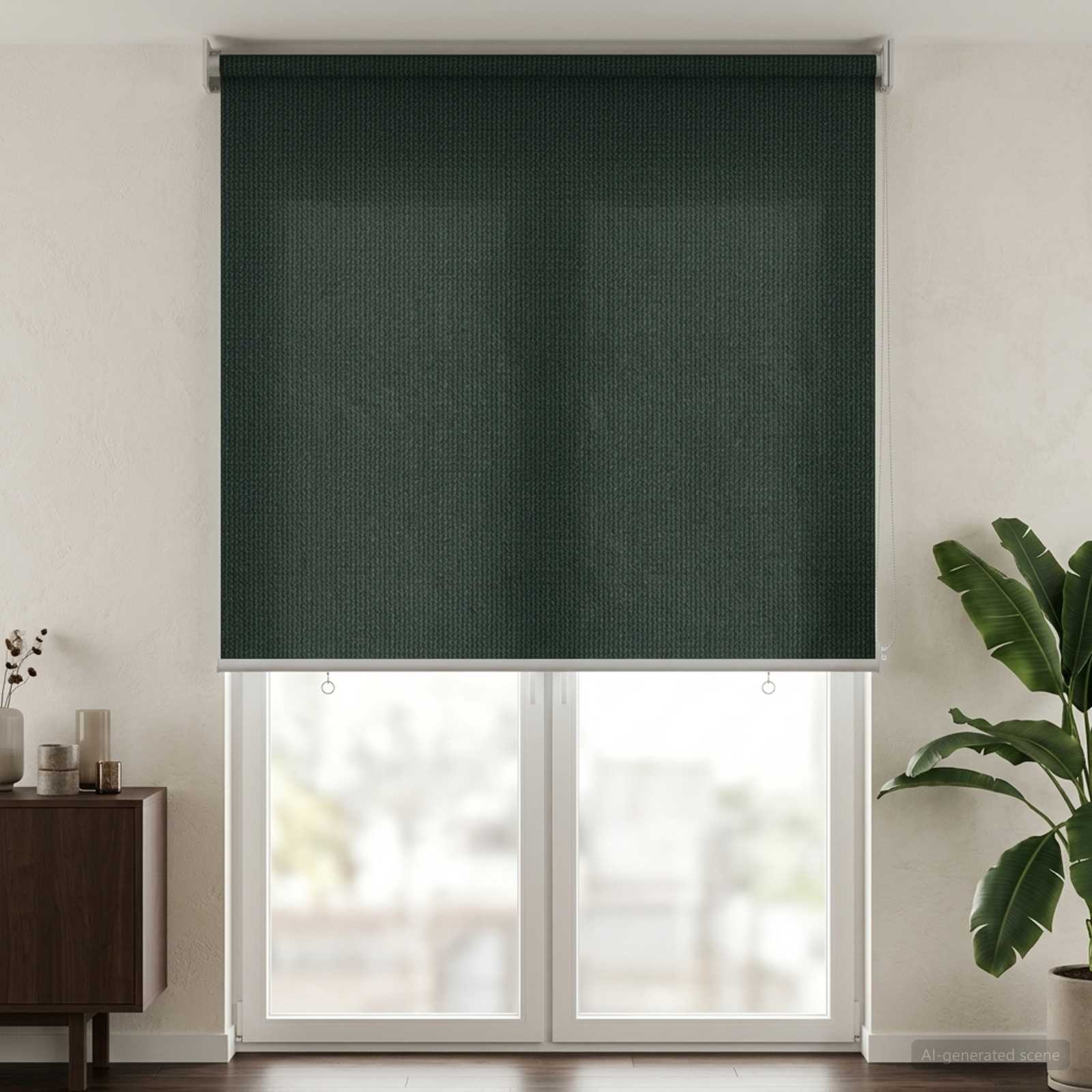 Tenda a Rullo Esterno Blocco UV 90% Verde Scuro 80 x 230 cm