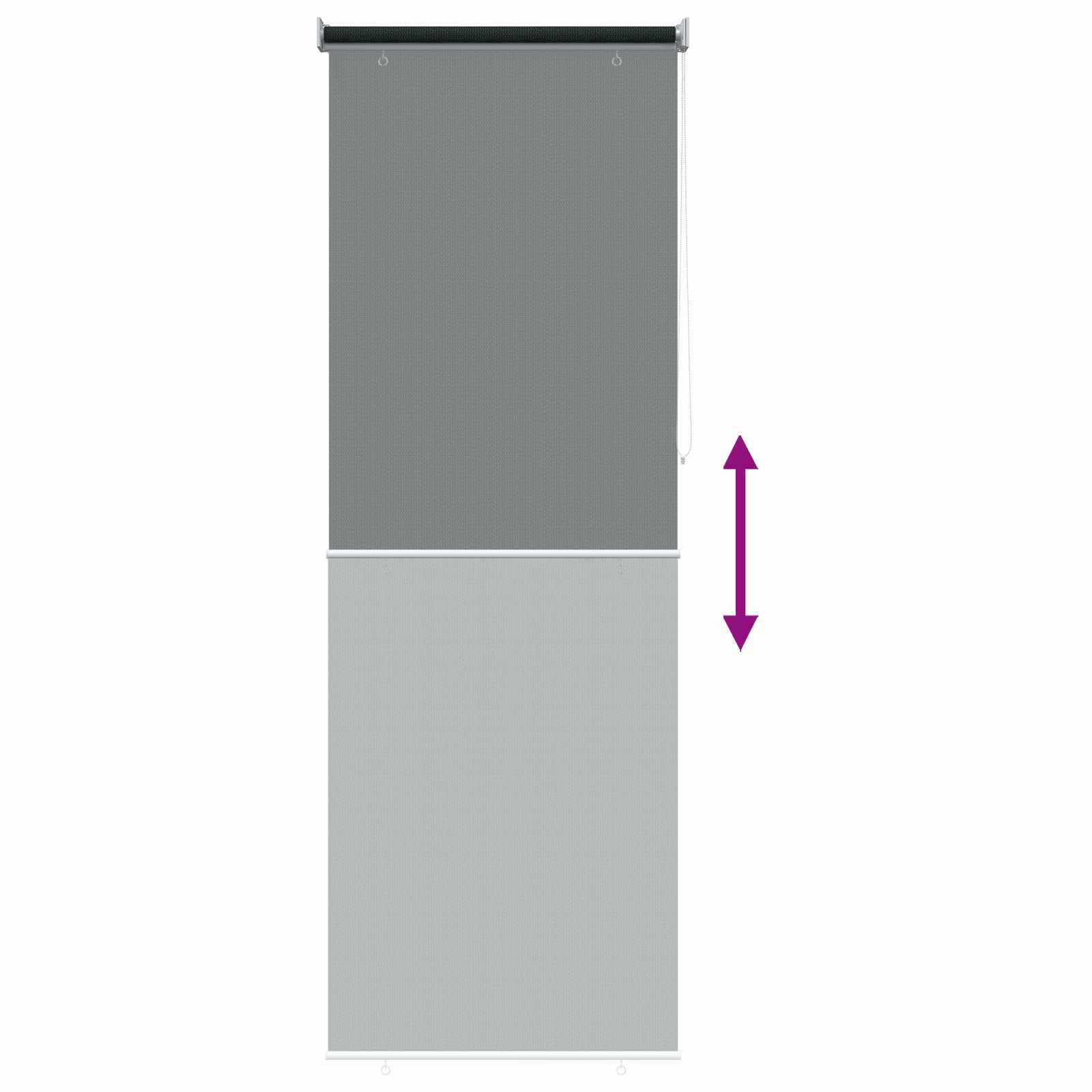 Tenda a Rullo Esterno Blocco UV 90% Verde Scuro 80 x 230 cm