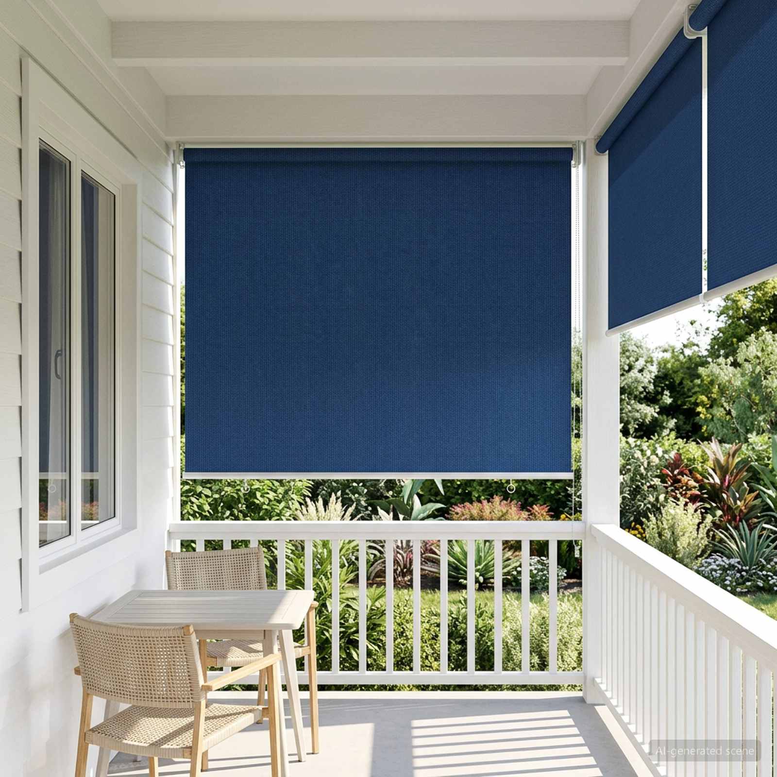 Tenda a Rullo Esterno Blocco UV 90% Blu 80 x 140 cm HDPE