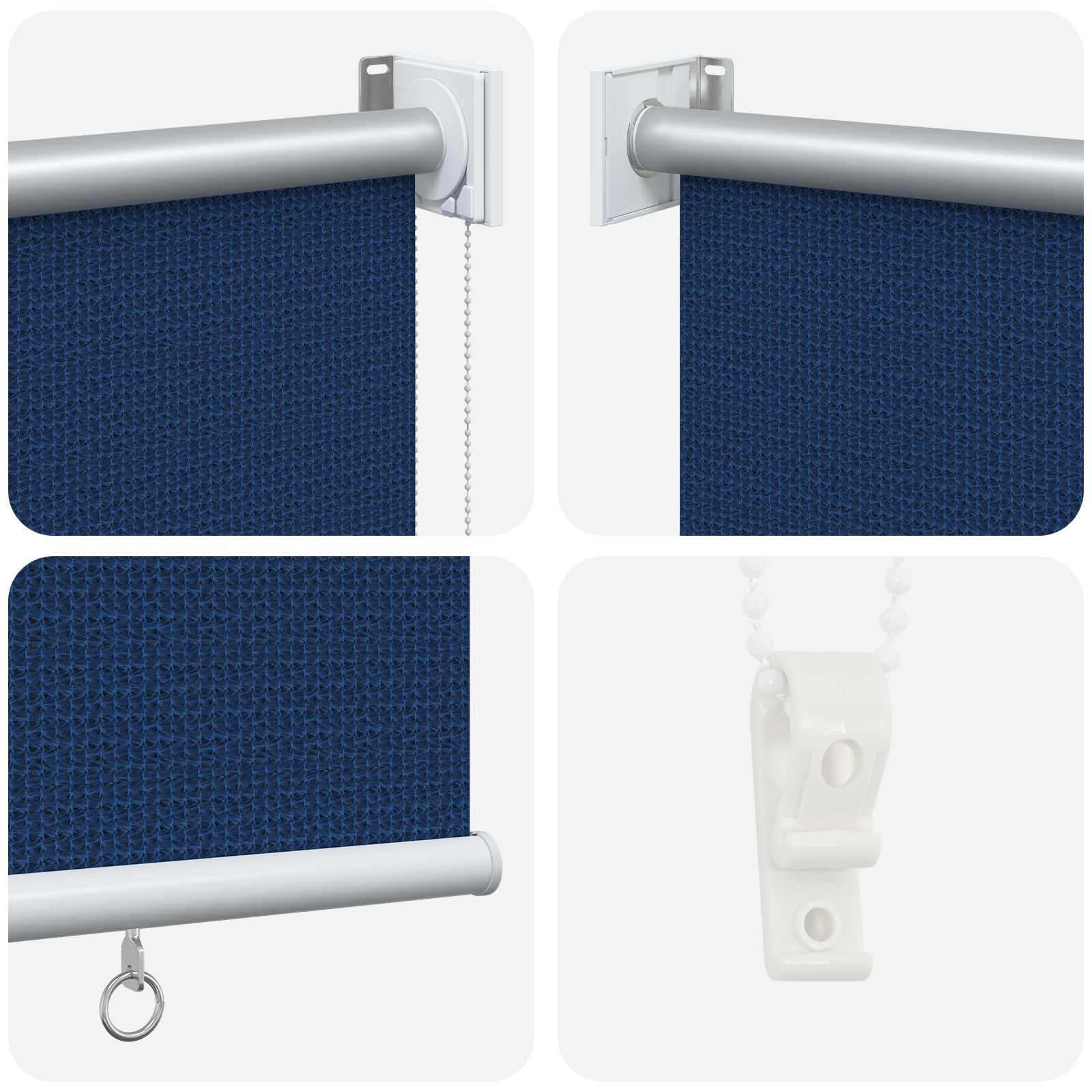 Tenda a Rullo Esterno Blocco UV 90% Blu 80 x 140 cm HDPE