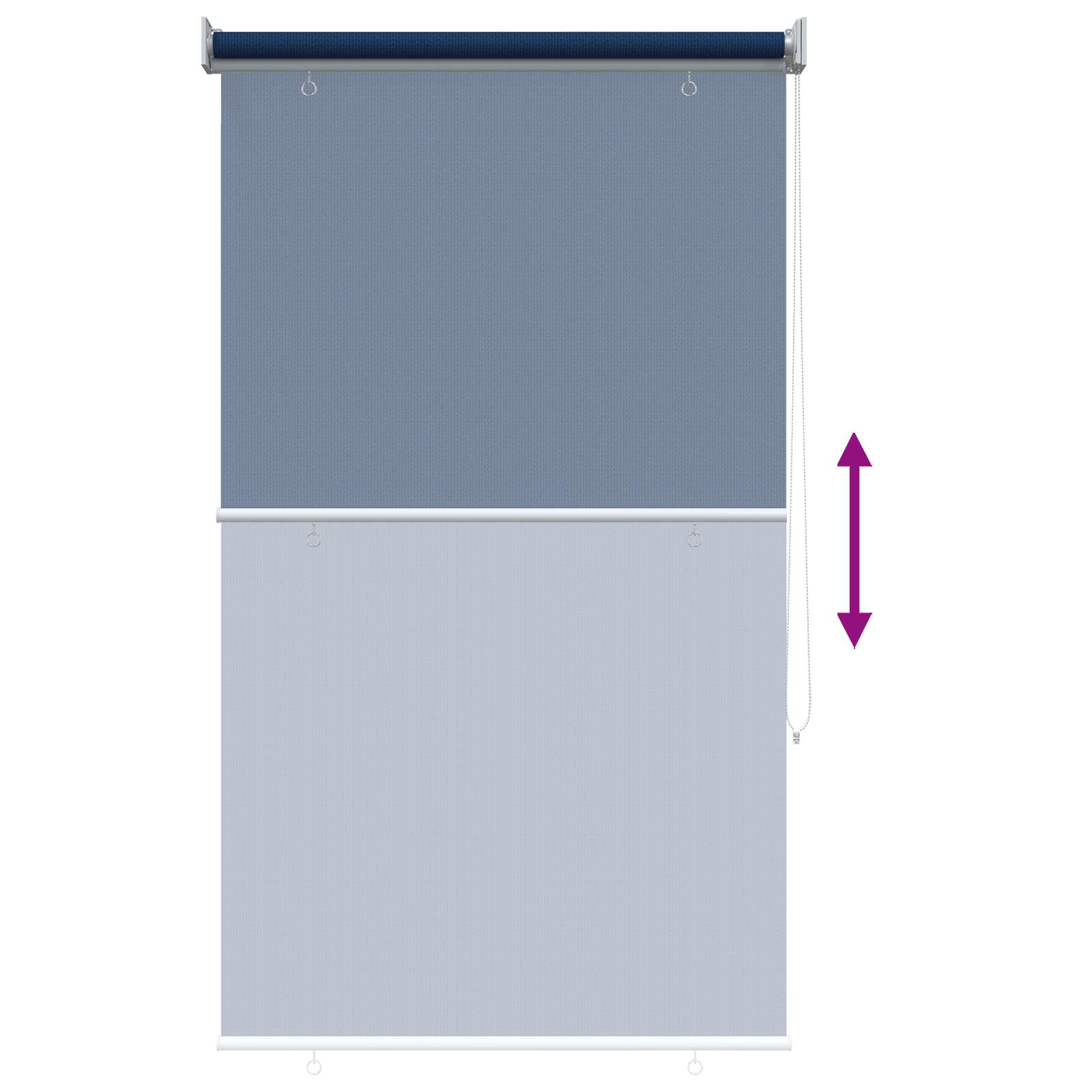 Tenda a Rullo Esterno Blocco UV 90% Blu 80 x 140 cm HDPE