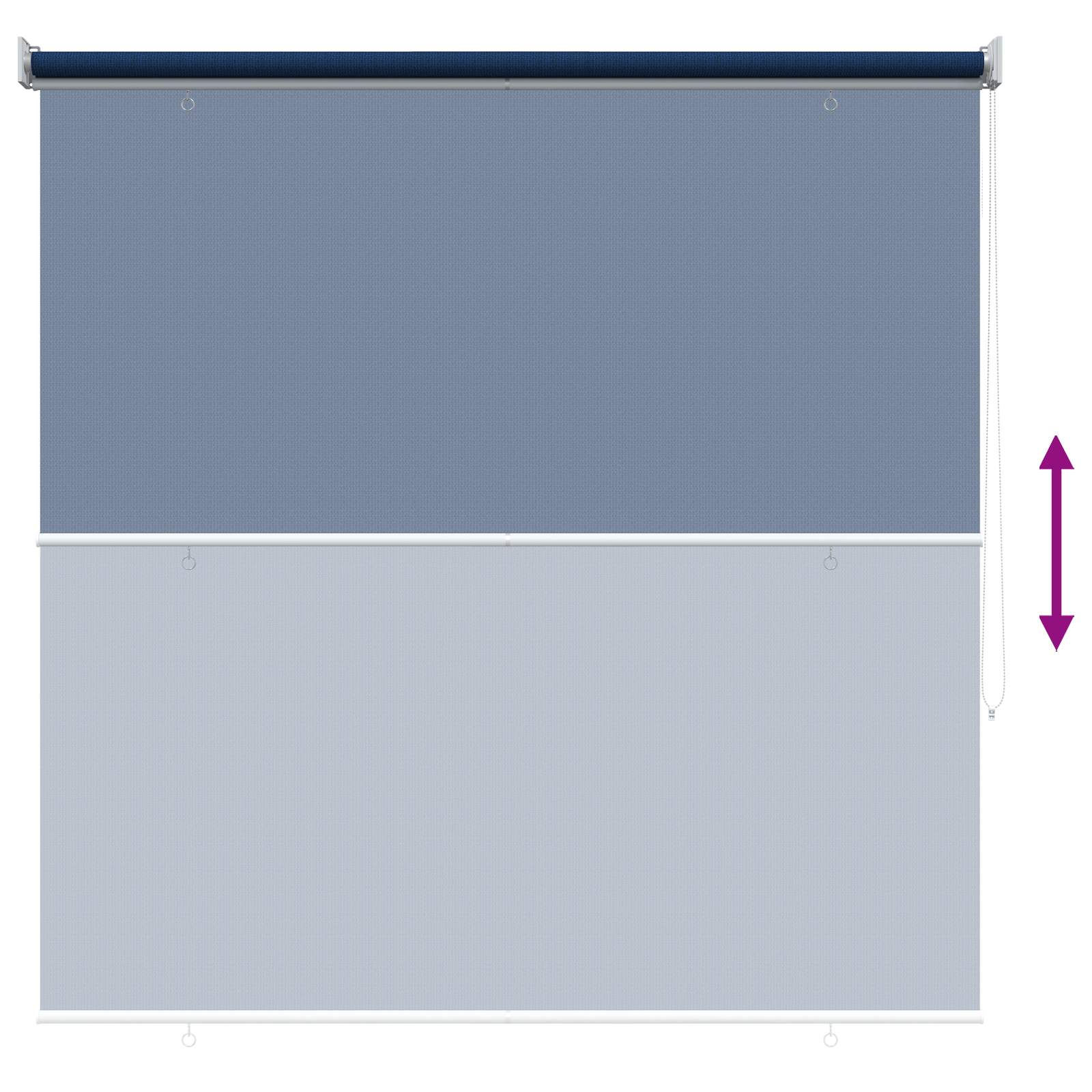 Tenda a Rullo Esterno Blocco UV 90% Blu 140 x 140 cm HDPE