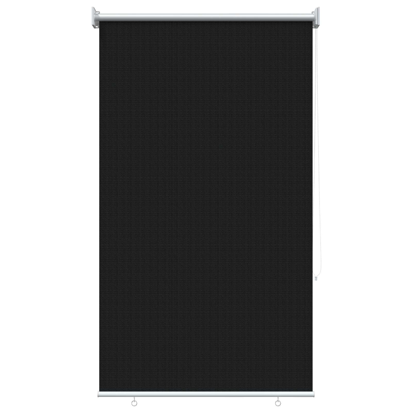 Tenda a Rullo Esterno Blocco UV 90% Nero 80 x 140 cm HDPE
