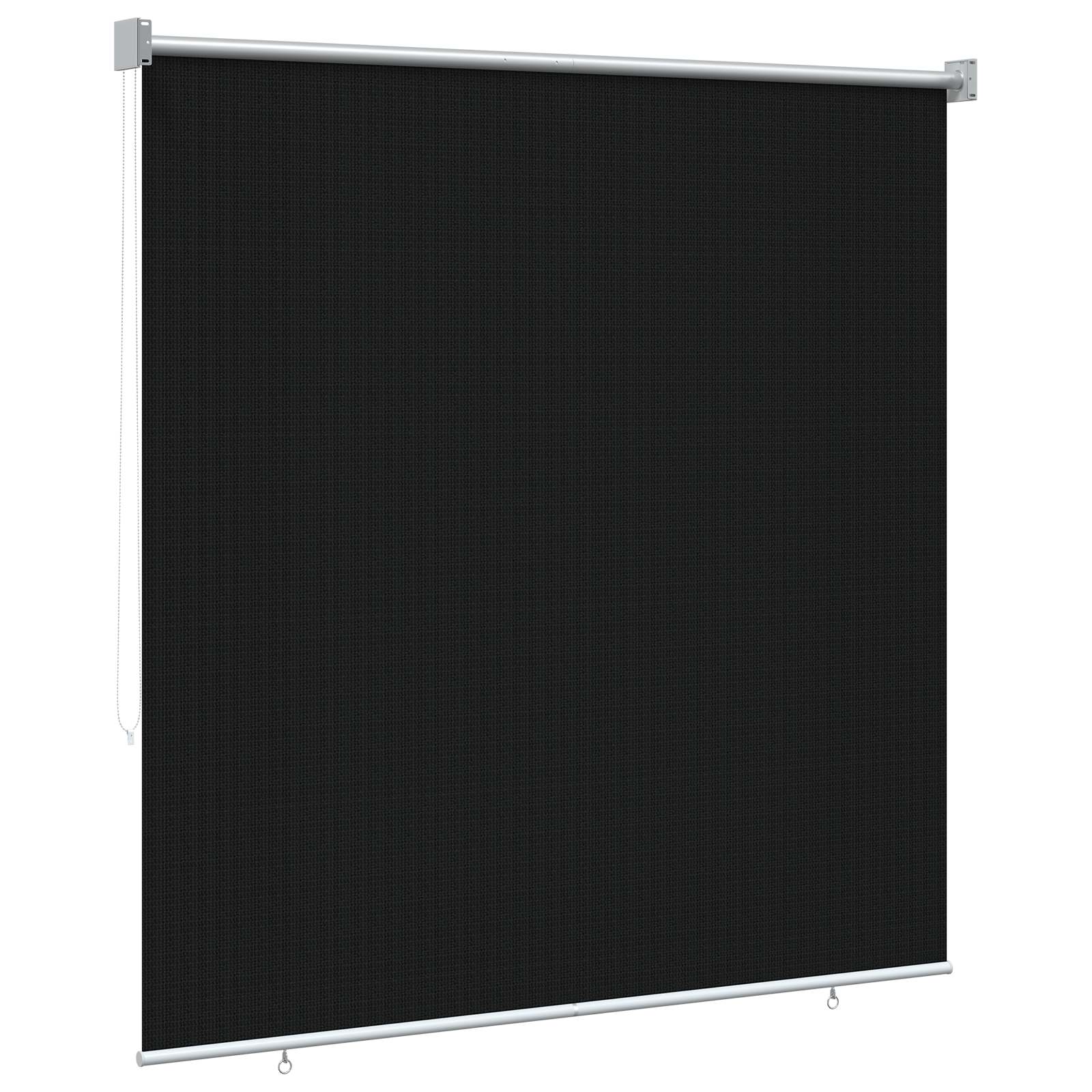 Tenda a Rullo Esterno Blocco UV 90% Nero 140 x 140 cm HDPE