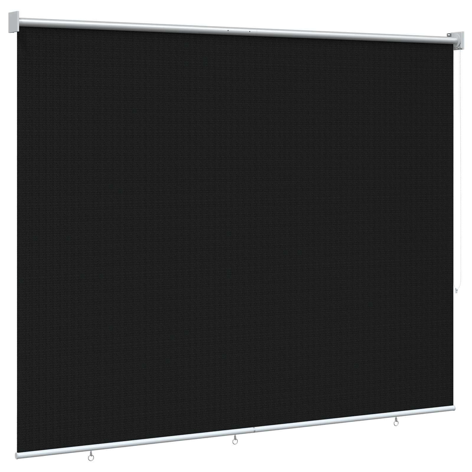 Tenda a Rullo Esterno Blocco UV 90% Nero 200 x 140 cm HDPE