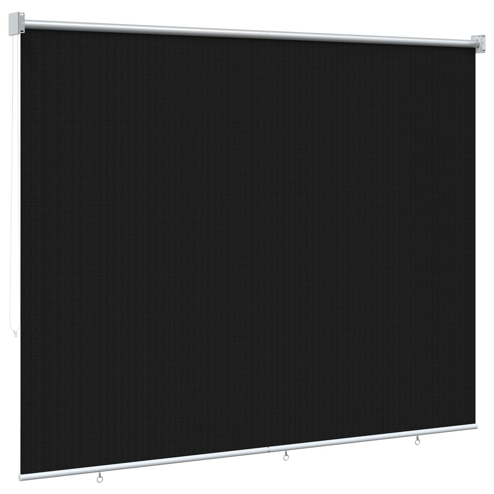 Tenda a Rullo Esterno Blocco UV 90% Nero 200 x 140 cm HDPE