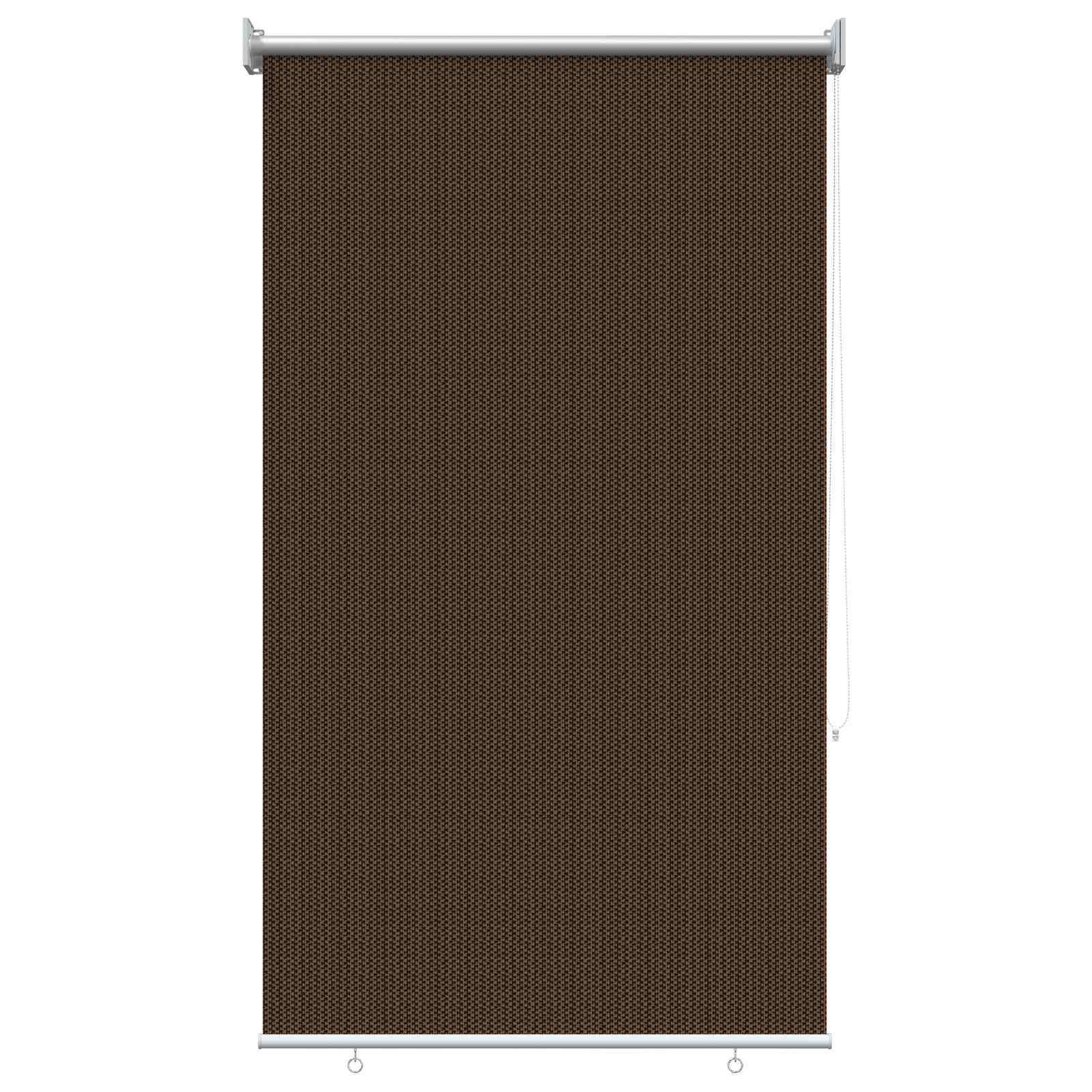 Tenda a Rullo Esterno Blocco UV 90% Marrone 60 x 140 cm HDPE