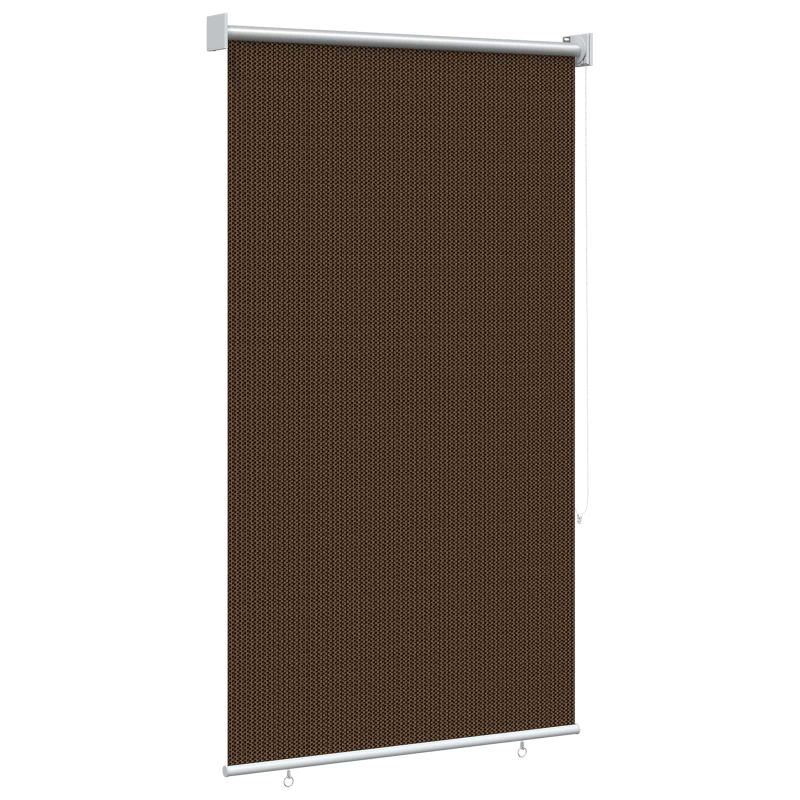 Tenda a Rullo Esterno Blocco UV 90% Marrone 80 x 140 cm HDPE