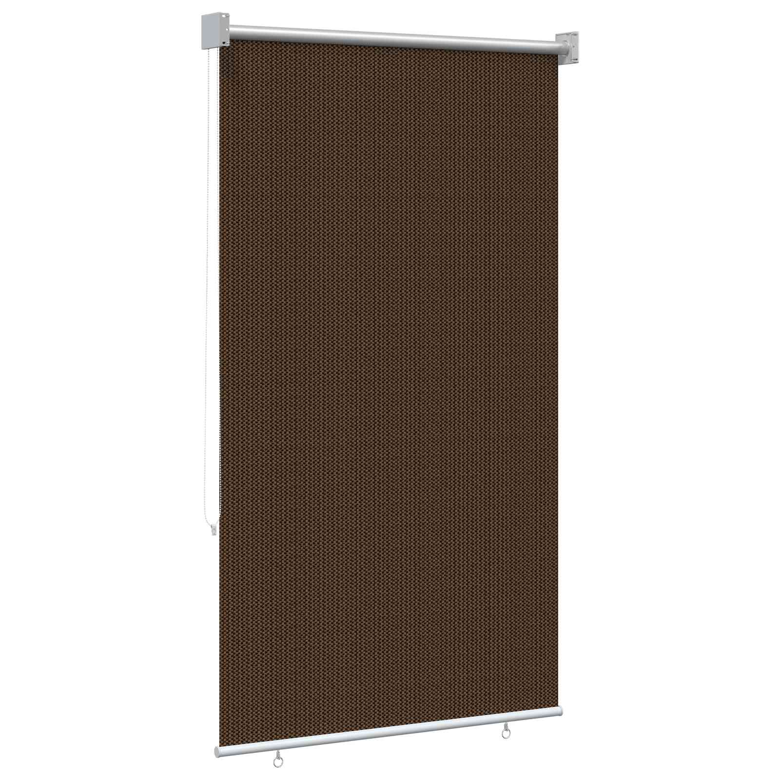 Tenda a Rullo Esterno Blocco UV 90% Marrone 80 x 230 cm HDPE