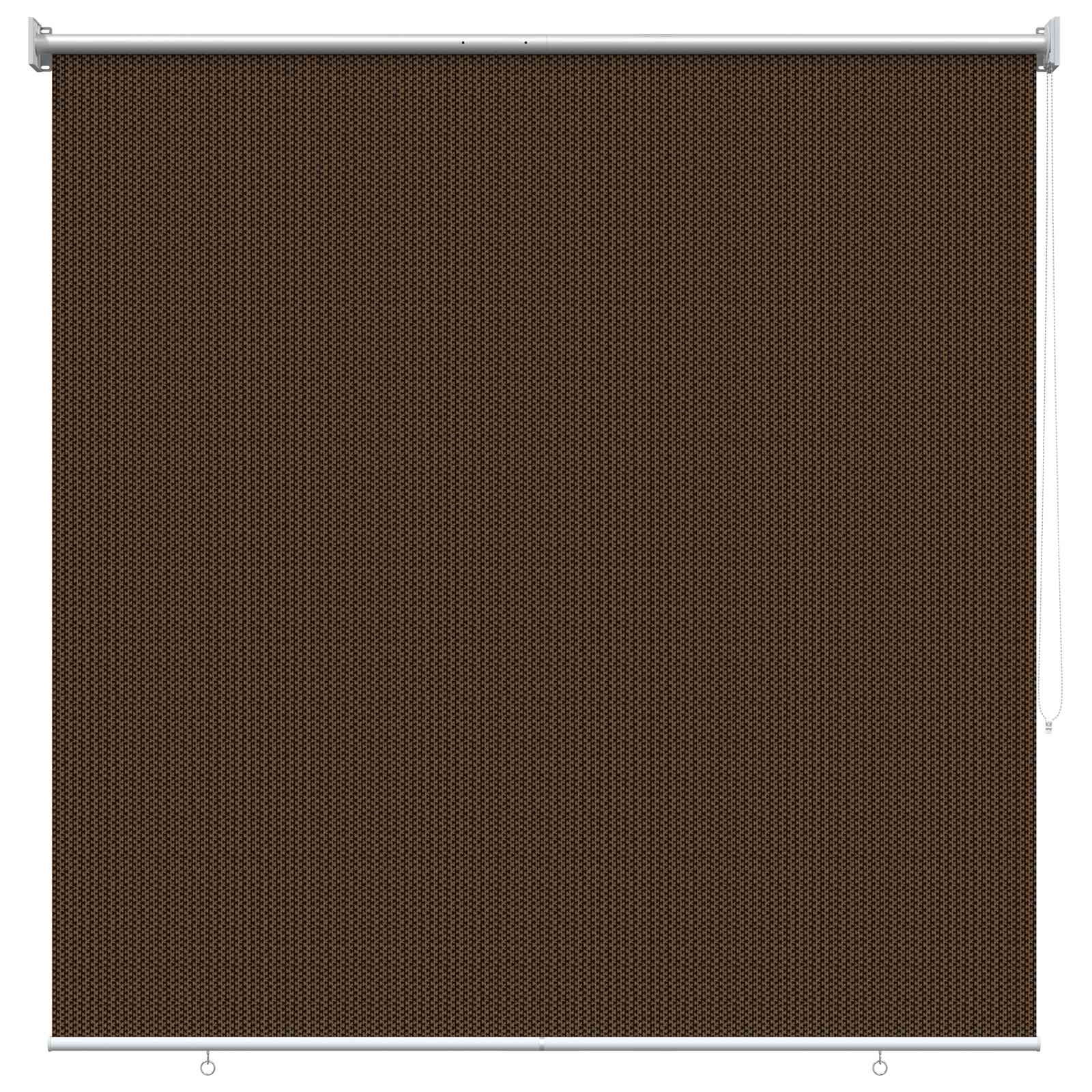 Tenda a Rullo Esterno Blocco UV 90% Marrone 120 x 230 cm HDPE