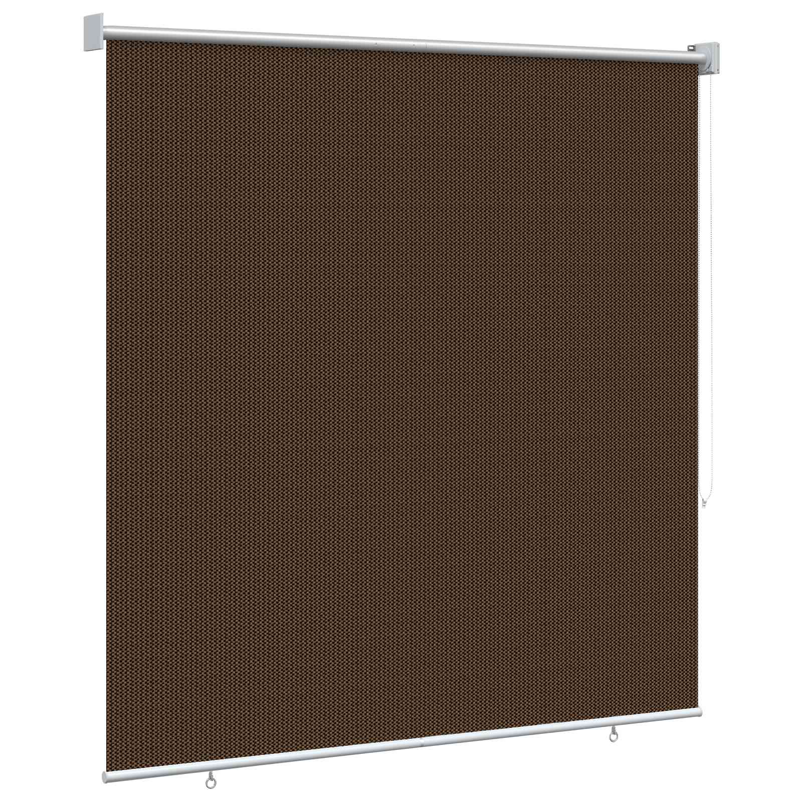 Tenda a Rullo Esterno Blocco UV 90% Marrone 120 x 230 cm HDPE