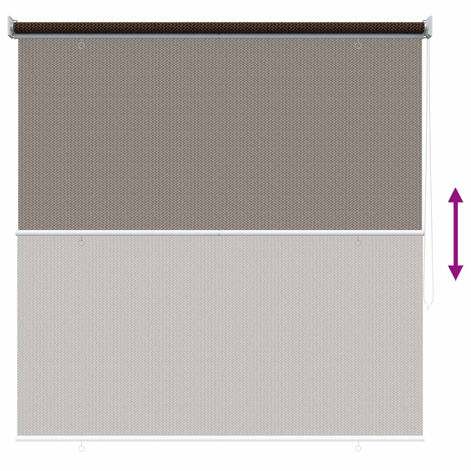 Tenda a Rullo Esterno Blocco UV 90% Marrone 120 x 230 cm HDPE