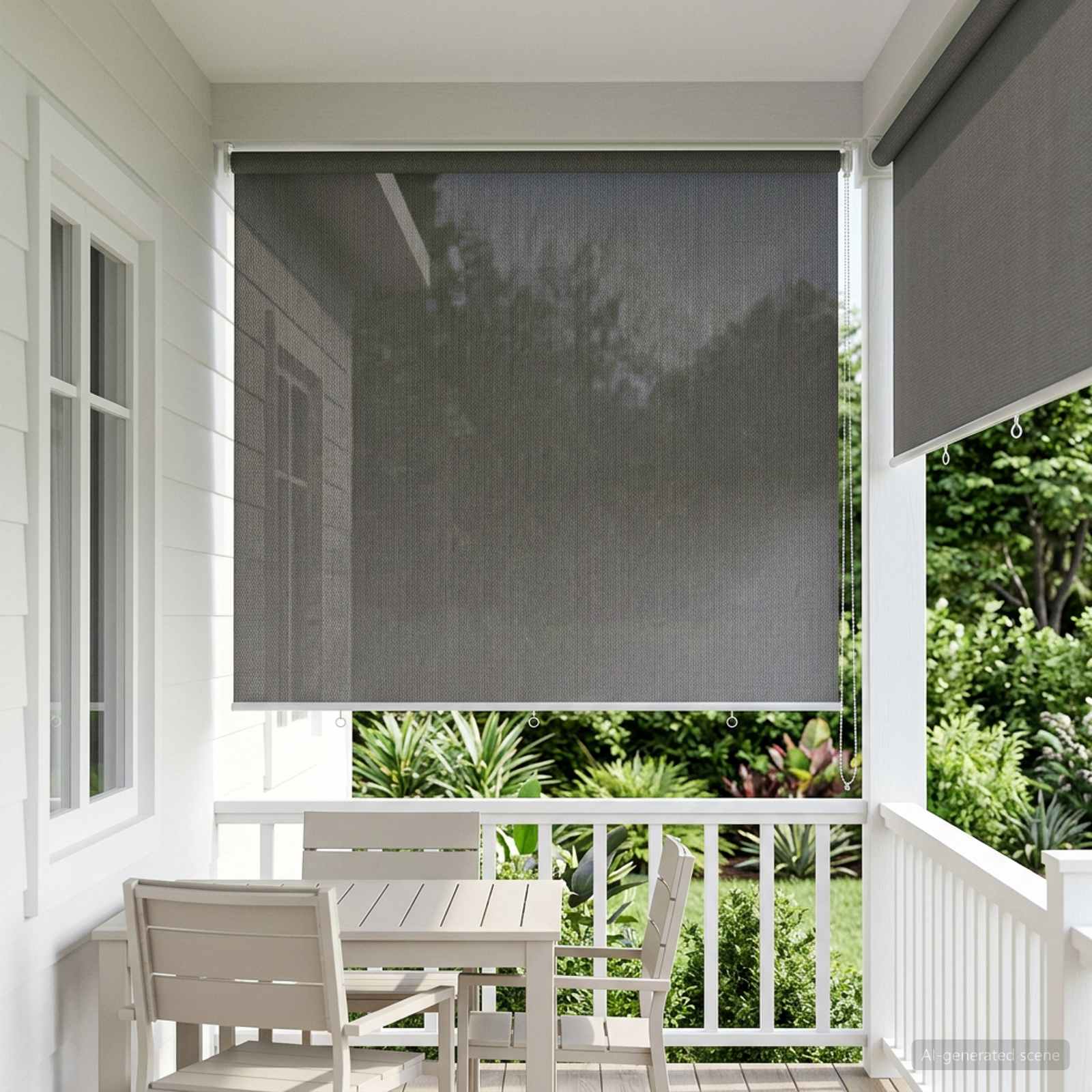 Tenda a Rullo Esterno Blocco UV 90% Grigio Chiaro 220 x 140 cm