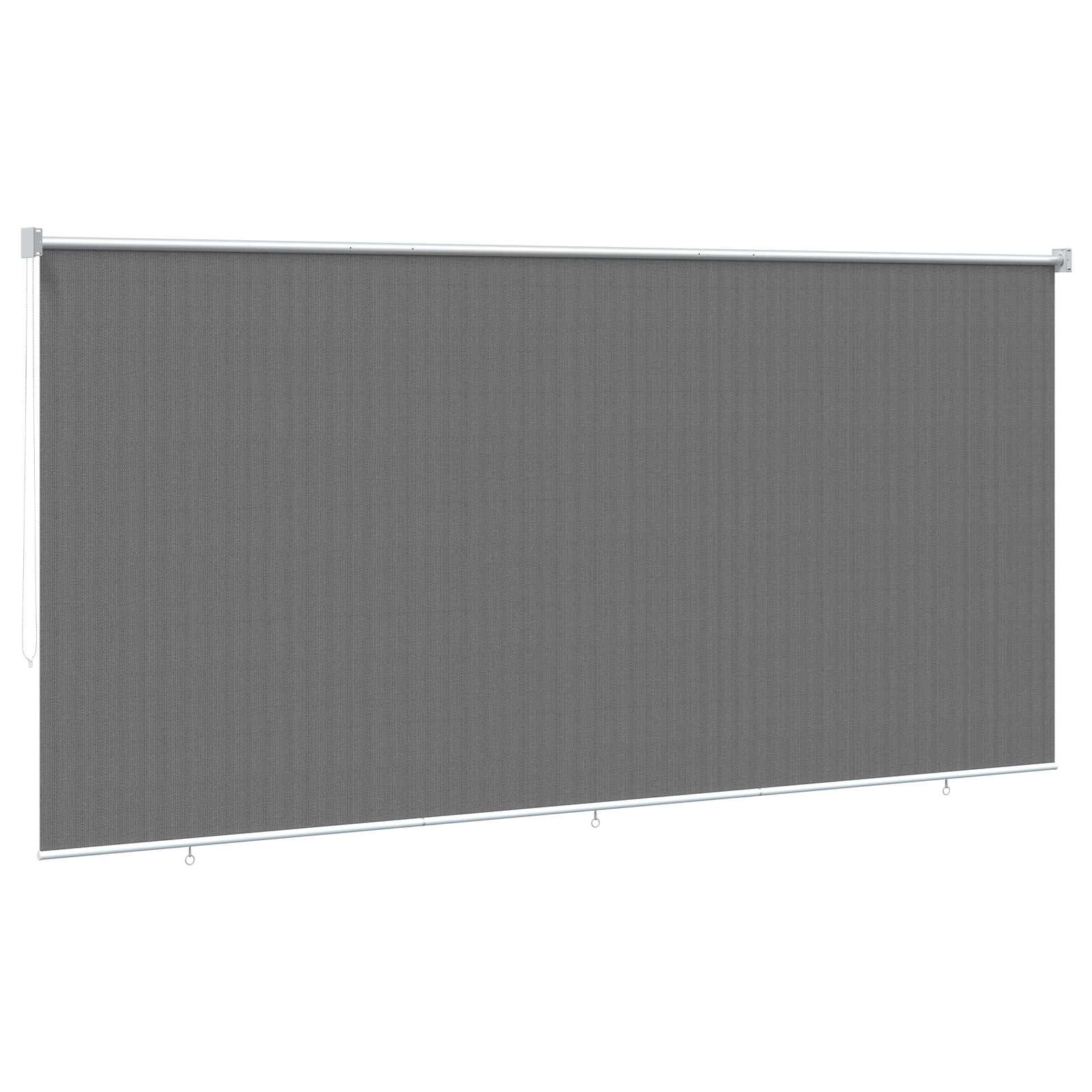Tenda a Rullo Esterno Blocco UV 90% Grigio Chiaro 350 x 140 cm