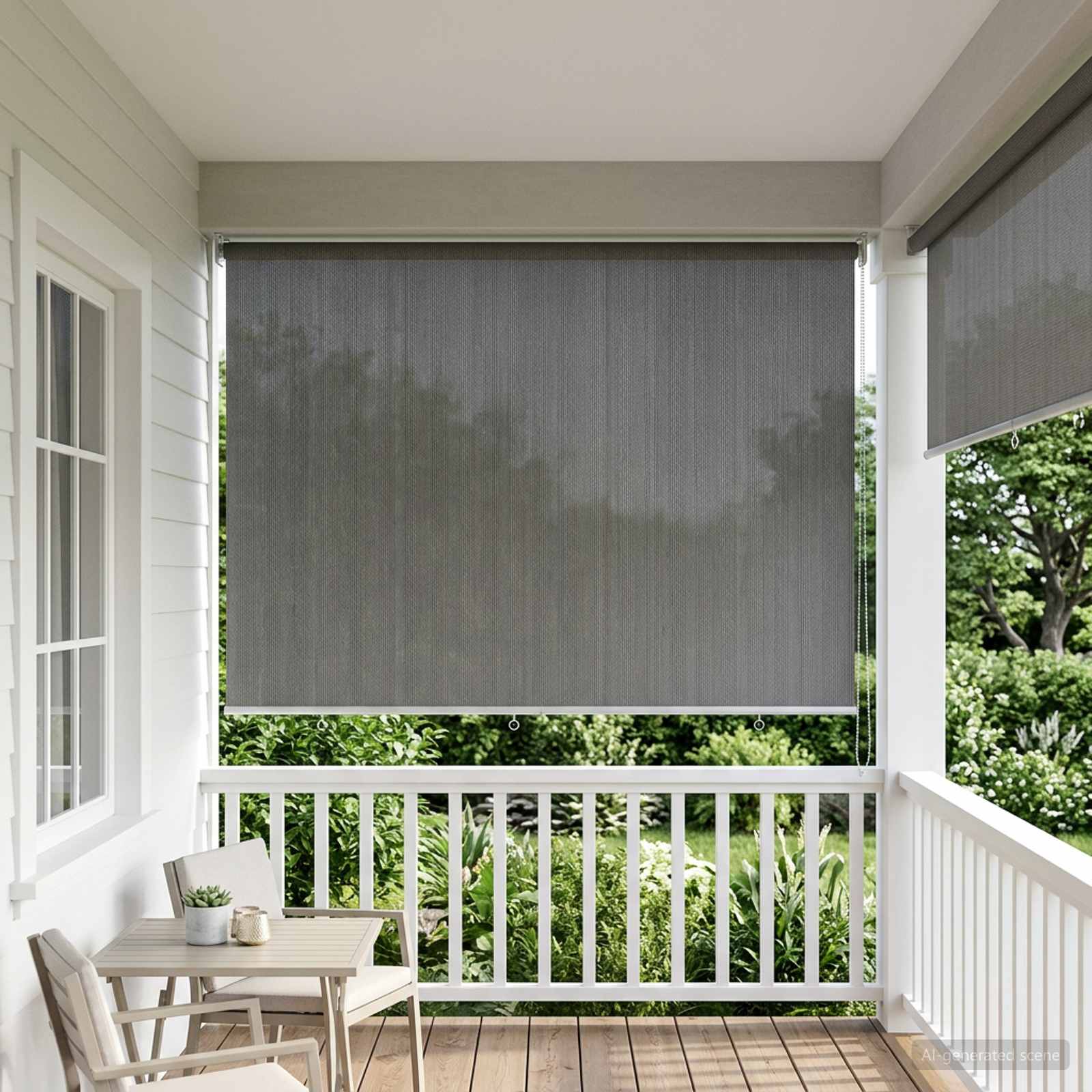 Tenda a Rullo Esterno Blocco UV 90% Grigio Chiaro 220 x 230 cm