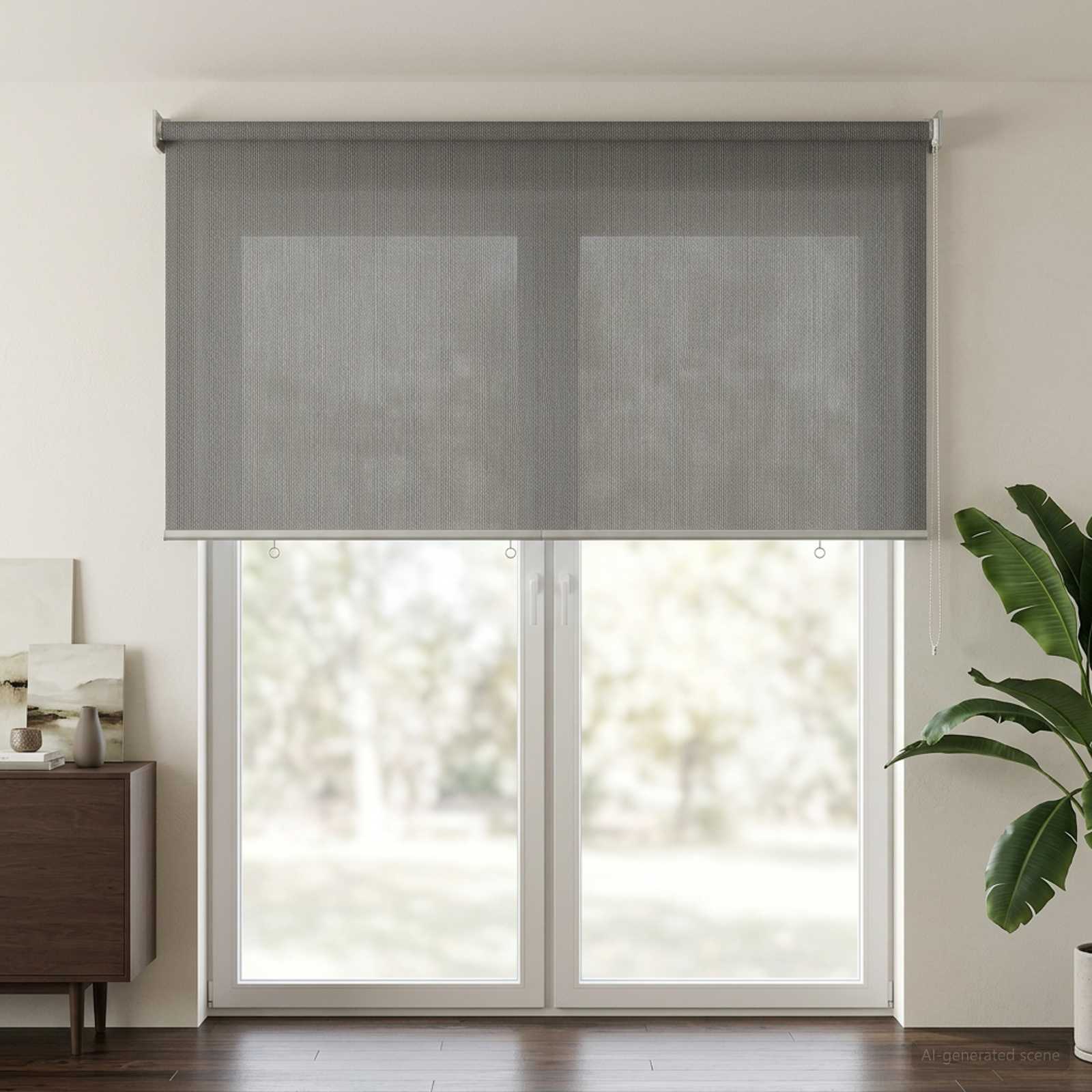 Tenda a Rullo Esterno Blocco UV 90% Grigio Chiaro 220 x 230 cm