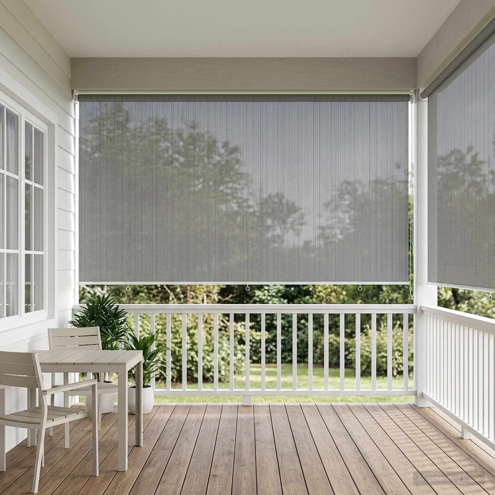 Tenda a Rullo Esterno Blocco UV 90% Grigio Chiaro 400 x 230 cm