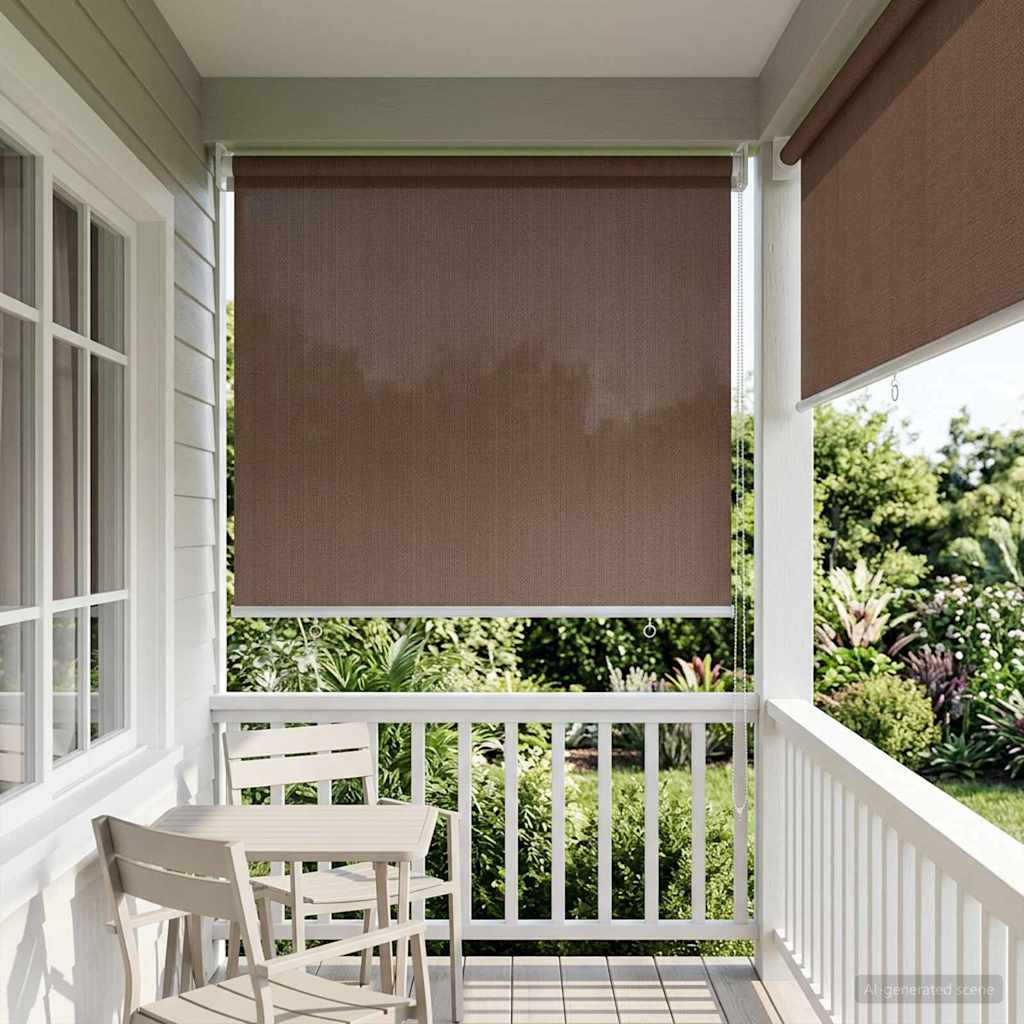 Tenda a Rullo Esterno Blocco UV 90% Tortora 80 x 140 cm HDPE