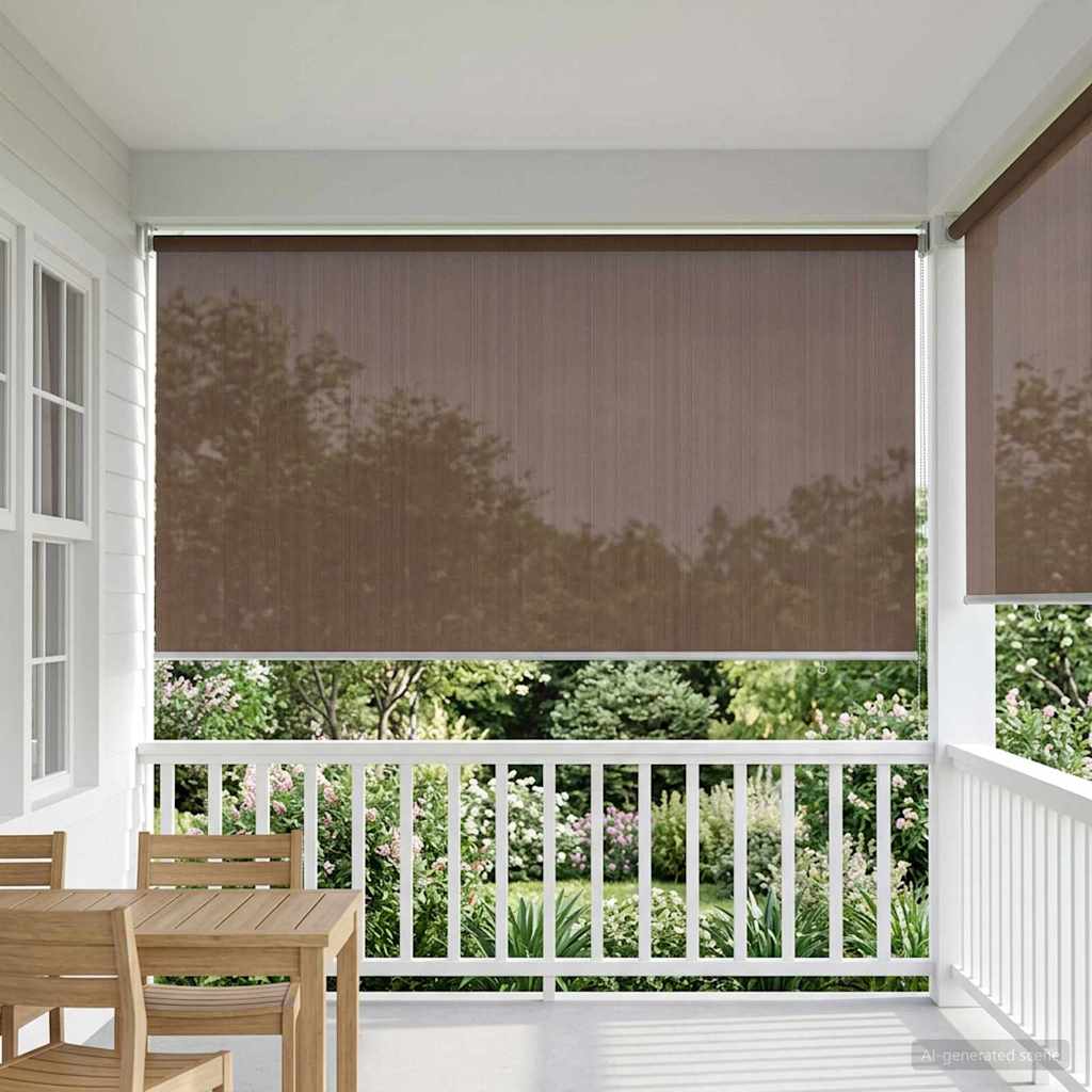 Tenda a Rullo Esterno Blocco UV 90% Tortora 180 x 140 cm HDPE