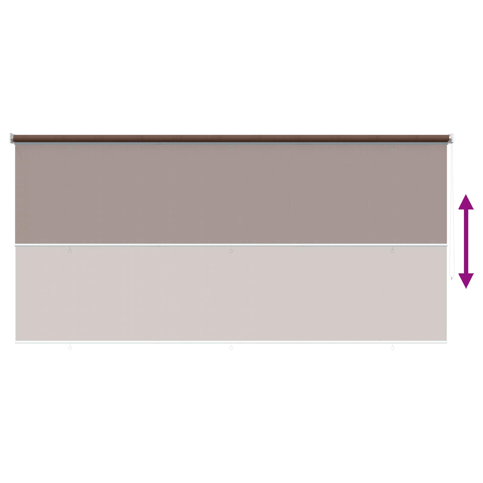 Tenda a Rullo Esterno Blocco UV 90% Tortora 240 x 140 cm HDPE