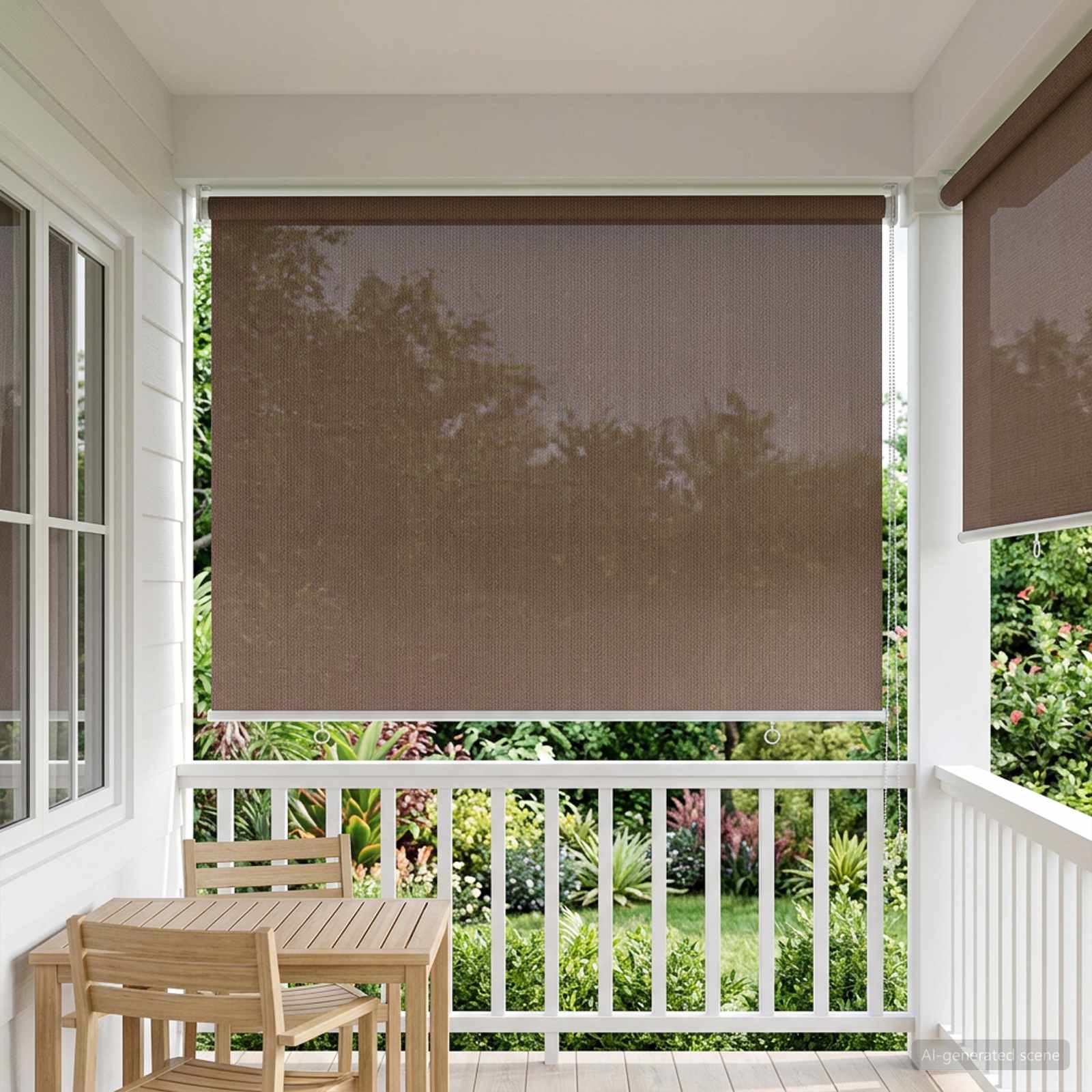 Tenda a Rullo Esterno Blocco UV 90% Tortora 100 x 230 cm HDPE
