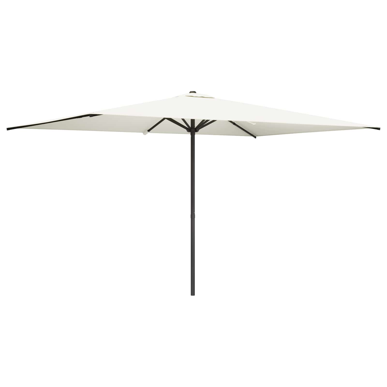 Ombrello da giardino 200 x 300 cm Poliestere Rettangolare Crema
