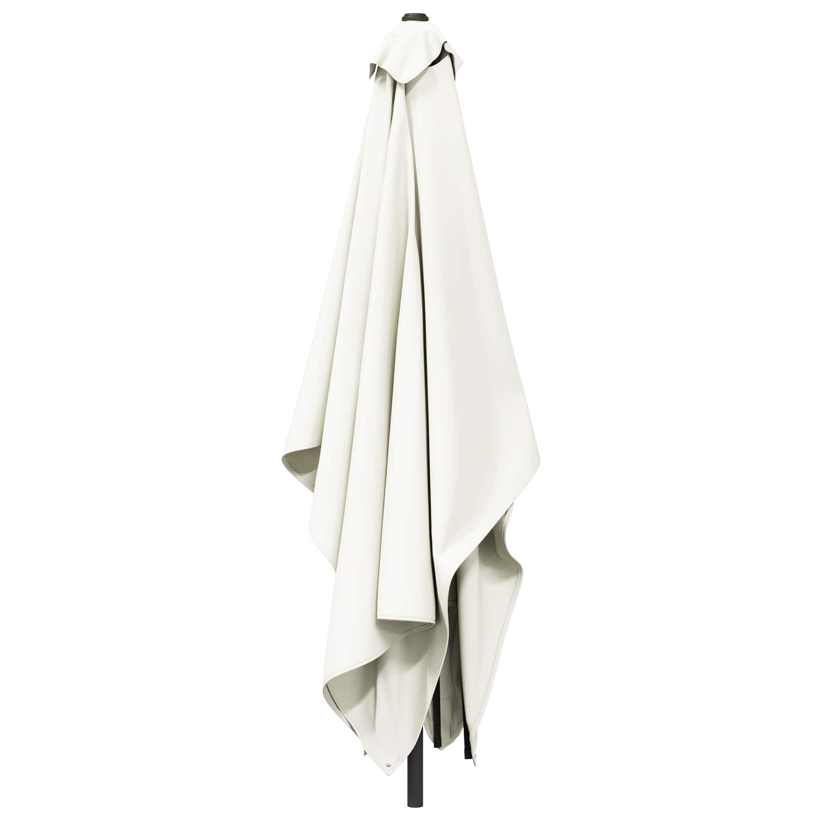 Ombrello da giardino 200 x 300 cm Poliestere Rettangolare Crema