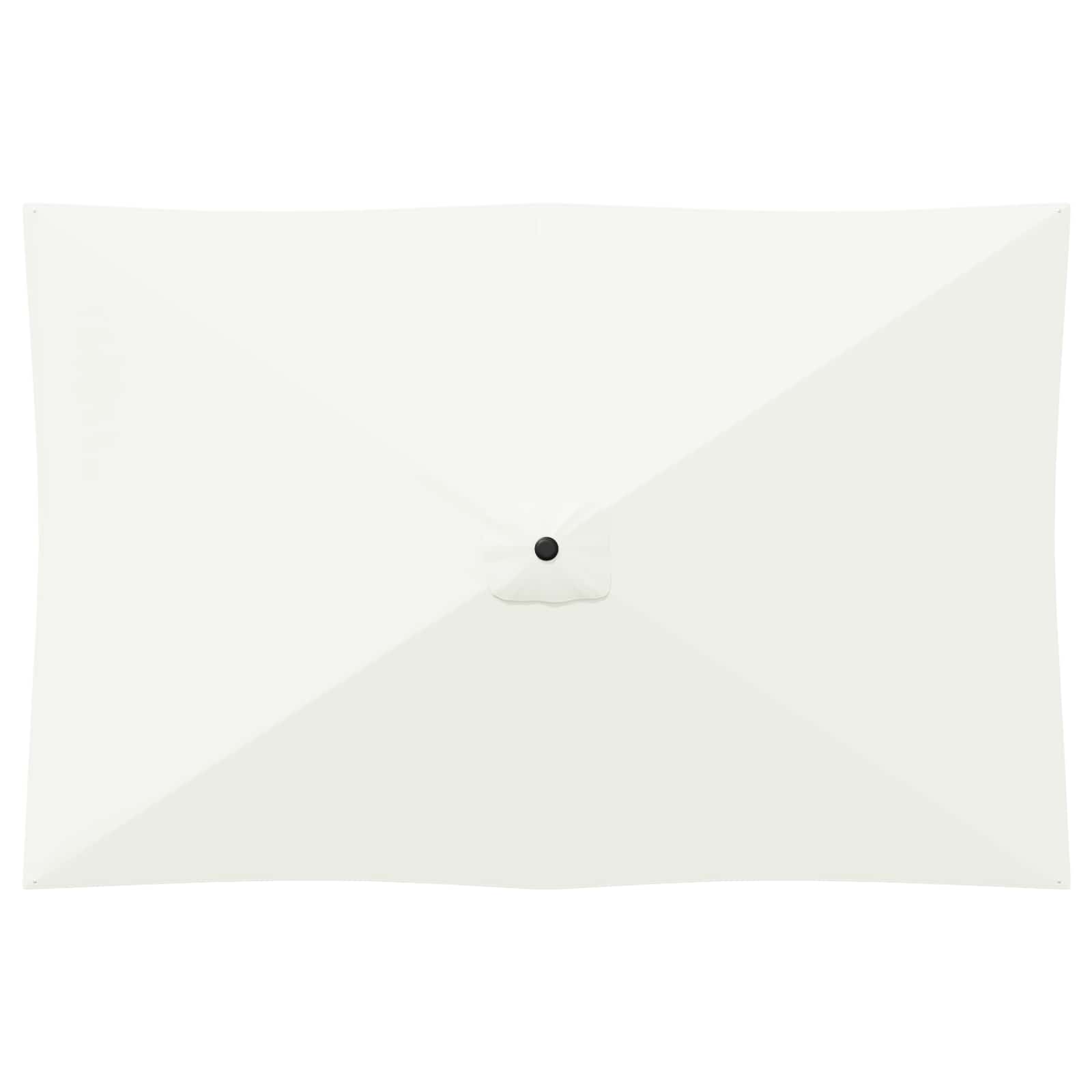 Ombrello da giardino 200 x 300 cm Poliestere Rettangolare Crema