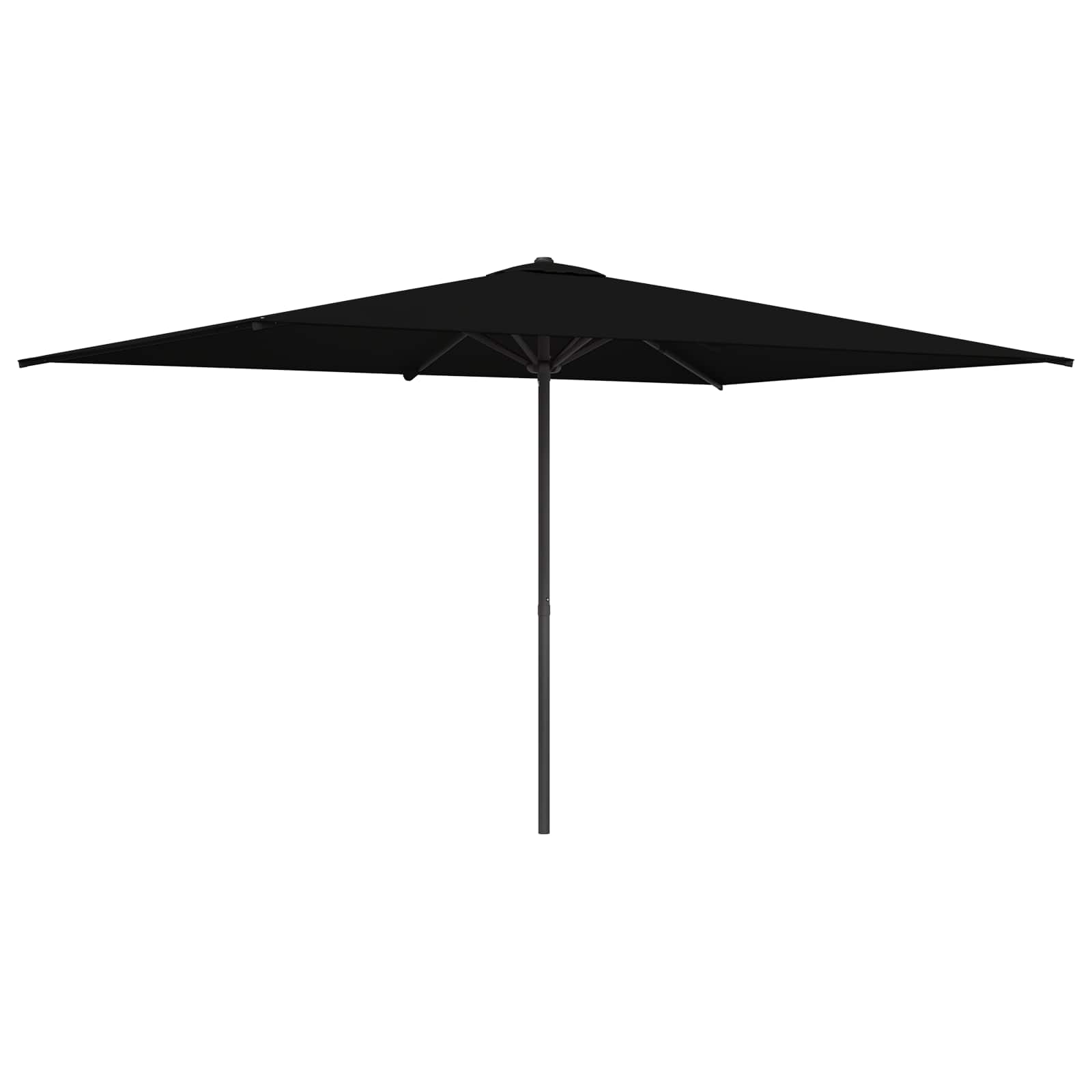 Ombrello da giardino 200 x 300 cm Poliestere Rettangolare Nero