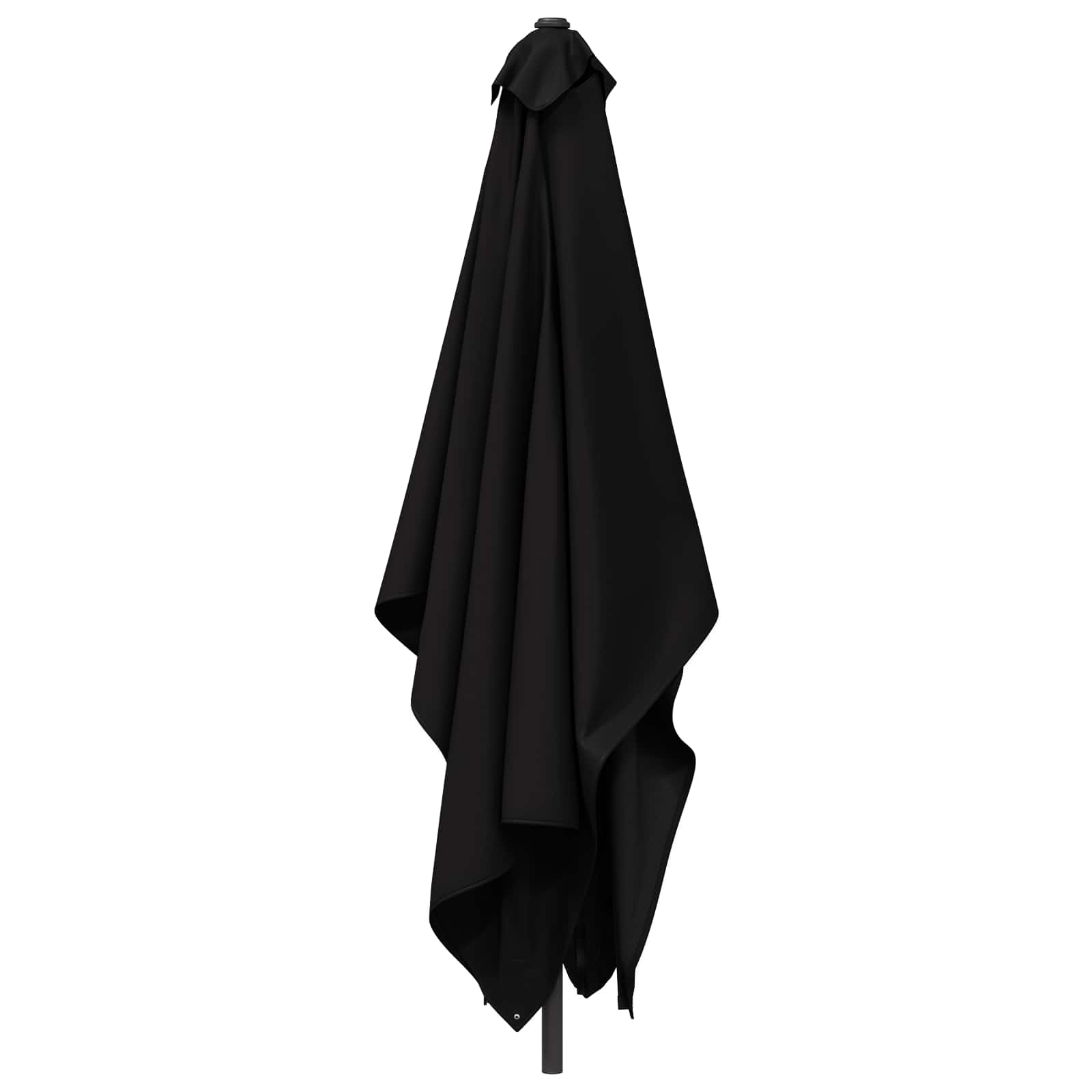 Ombrello da giardino 200 x 300 cm Poliestere Rettangolare Nero