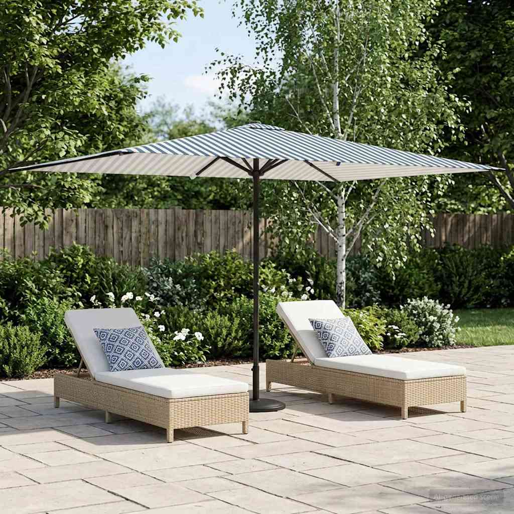 Ombrello da giardino 200 x 300 cm Poliestere Rettangolare