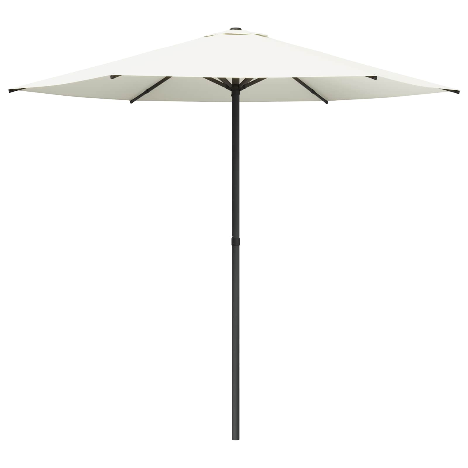 Ombrello da giardino 230 x 230 cm Poliestere Rettangolare Crema