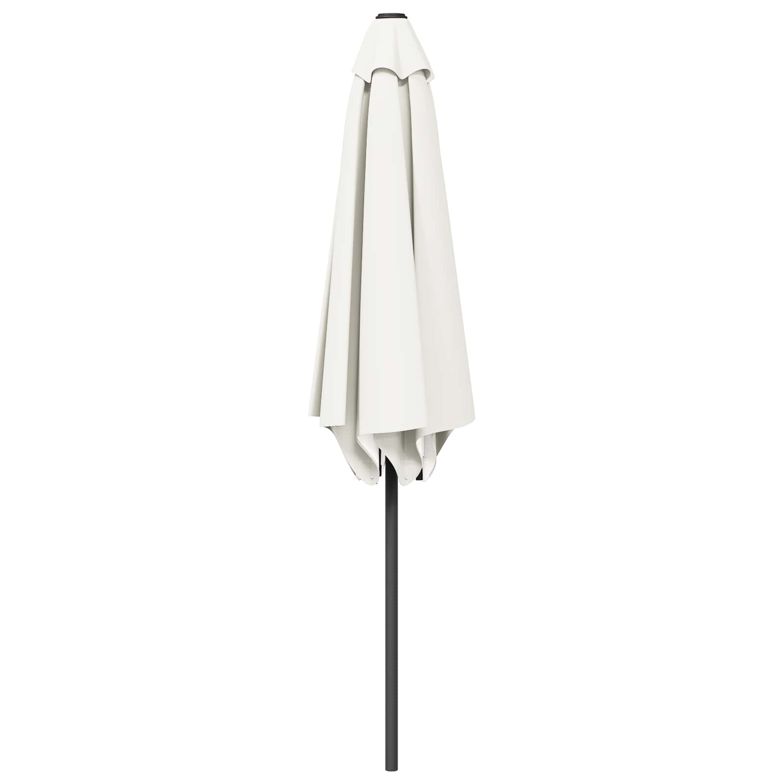 Ombrello da giardino 230 x 230 cm Poliestere Rettangolare Crema