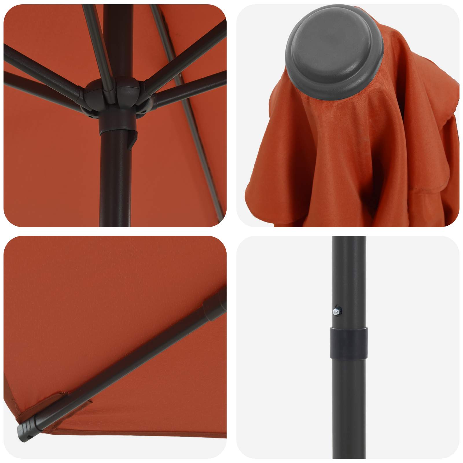 Ombrello da giardino 230 x 230 cm Poliestere Rettangolare