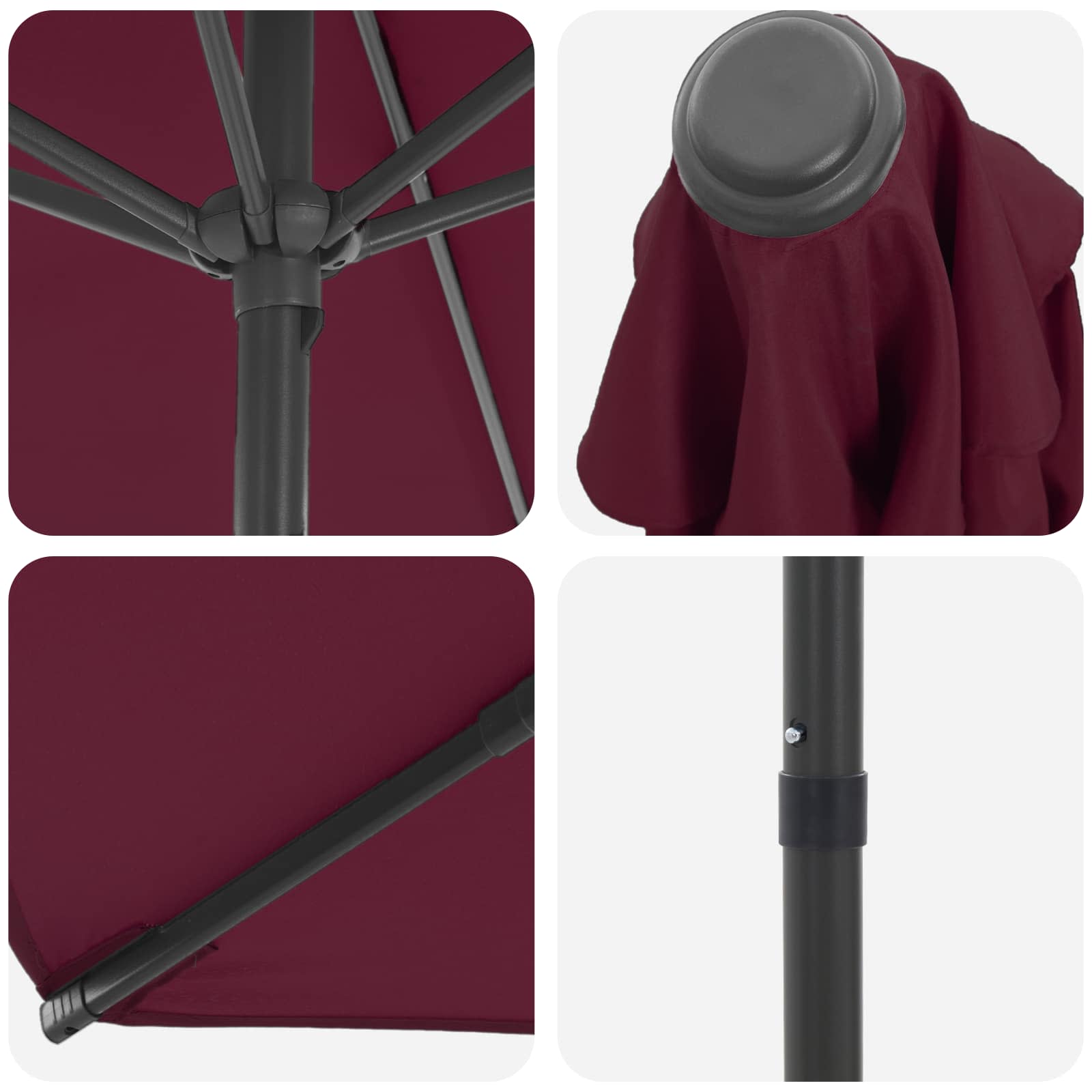 Ombrello da giardino 230 x 230 cm Poliestere Rettangolare