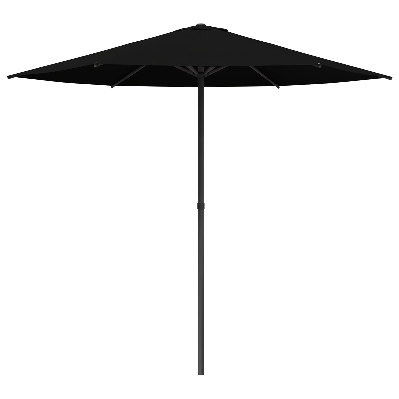 Ombrello da giardino 230 x 230 cm Poliestere Rettangolare Nero