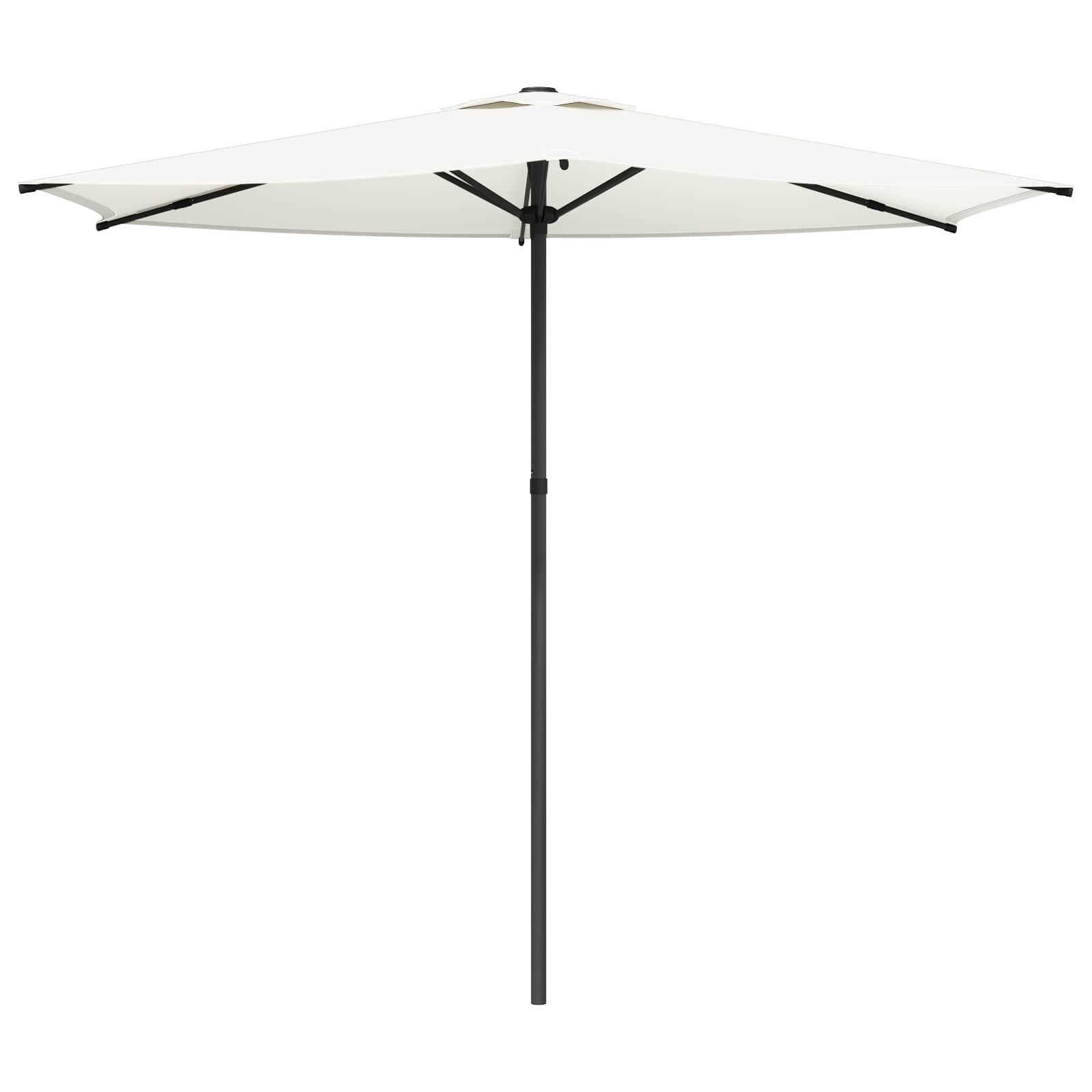 Ombrello da giardino 270 x 270 cm Poliestere Rettangolare Crema