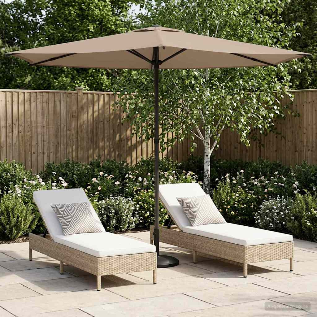 Ombrello da giardino 270 x 270 cm Poliestere Rettangolare